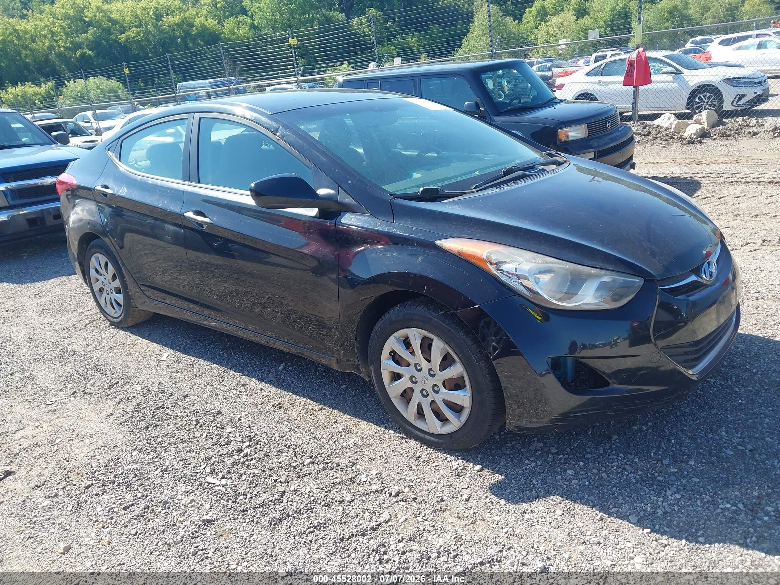 2012 Hyundai Elantra Gls (ulsan Plant) Black vin: KMHDH4AE6CU456718
