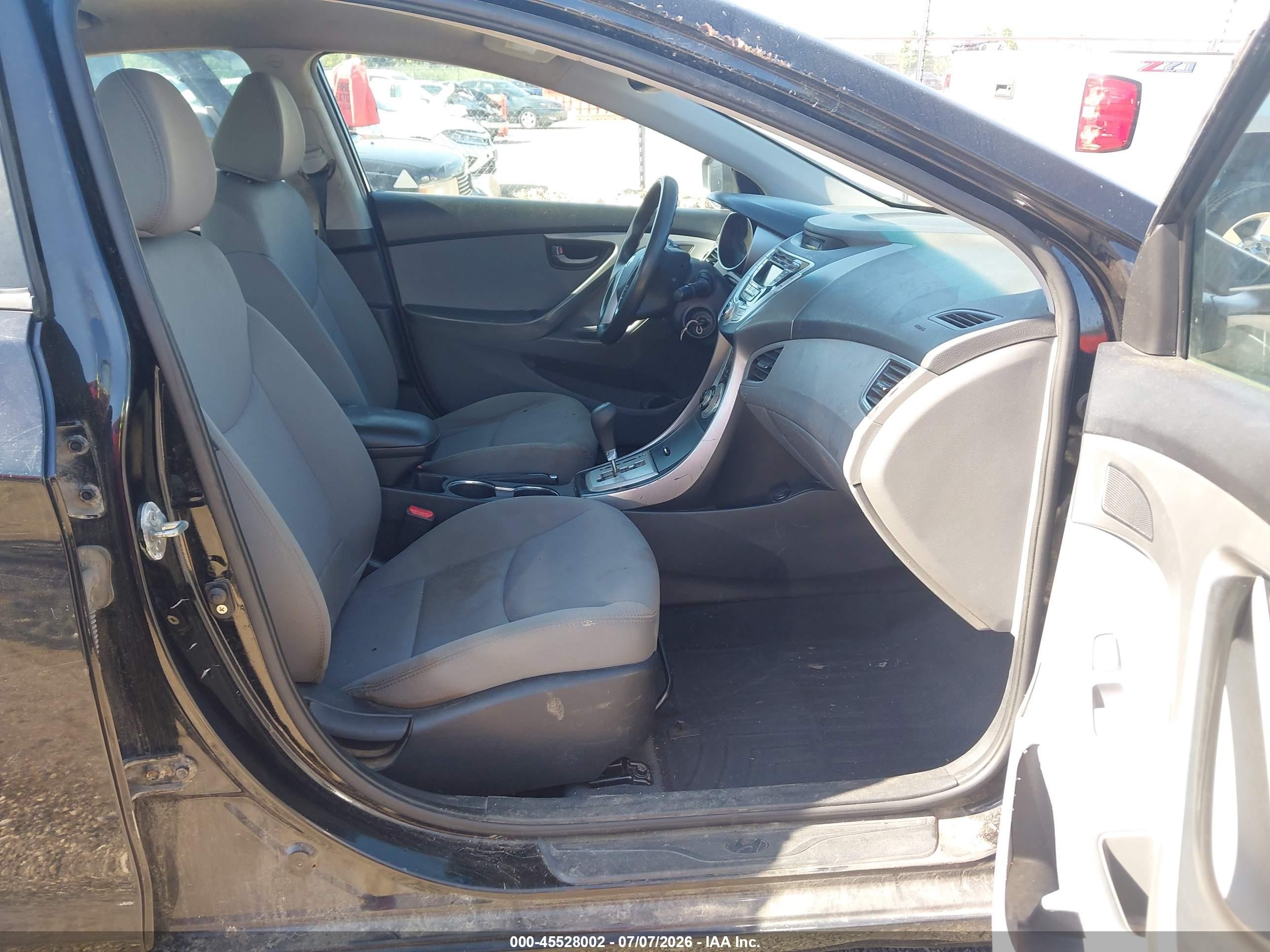 2012 Hyundai Elantra Gls (ulsan Plant) Black vin: KMHDH4AE6CU456718