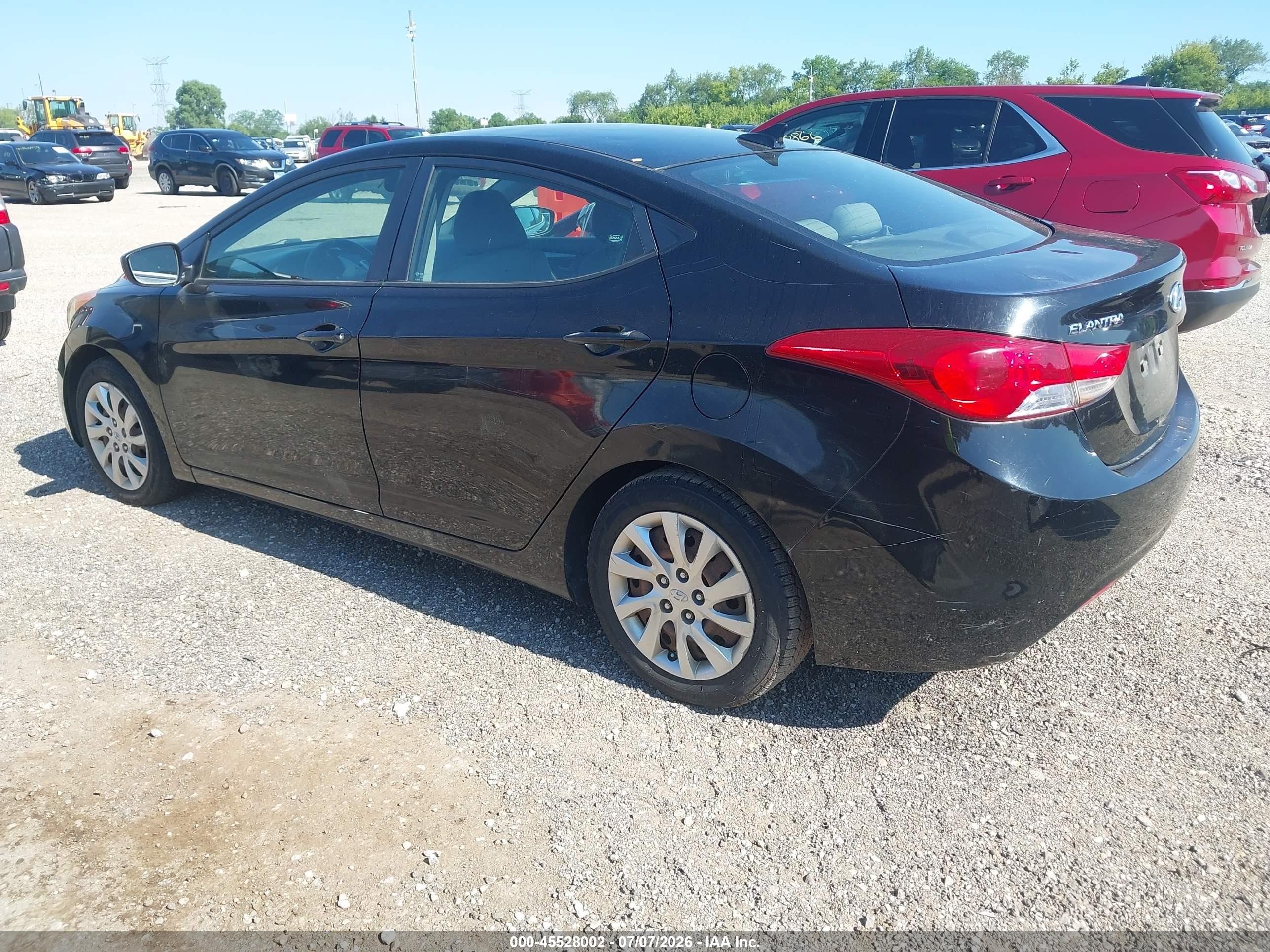 2012 Hyundai Elantra Gls (ulsan Plant) Black vin: KMHDH4AE6CU456718