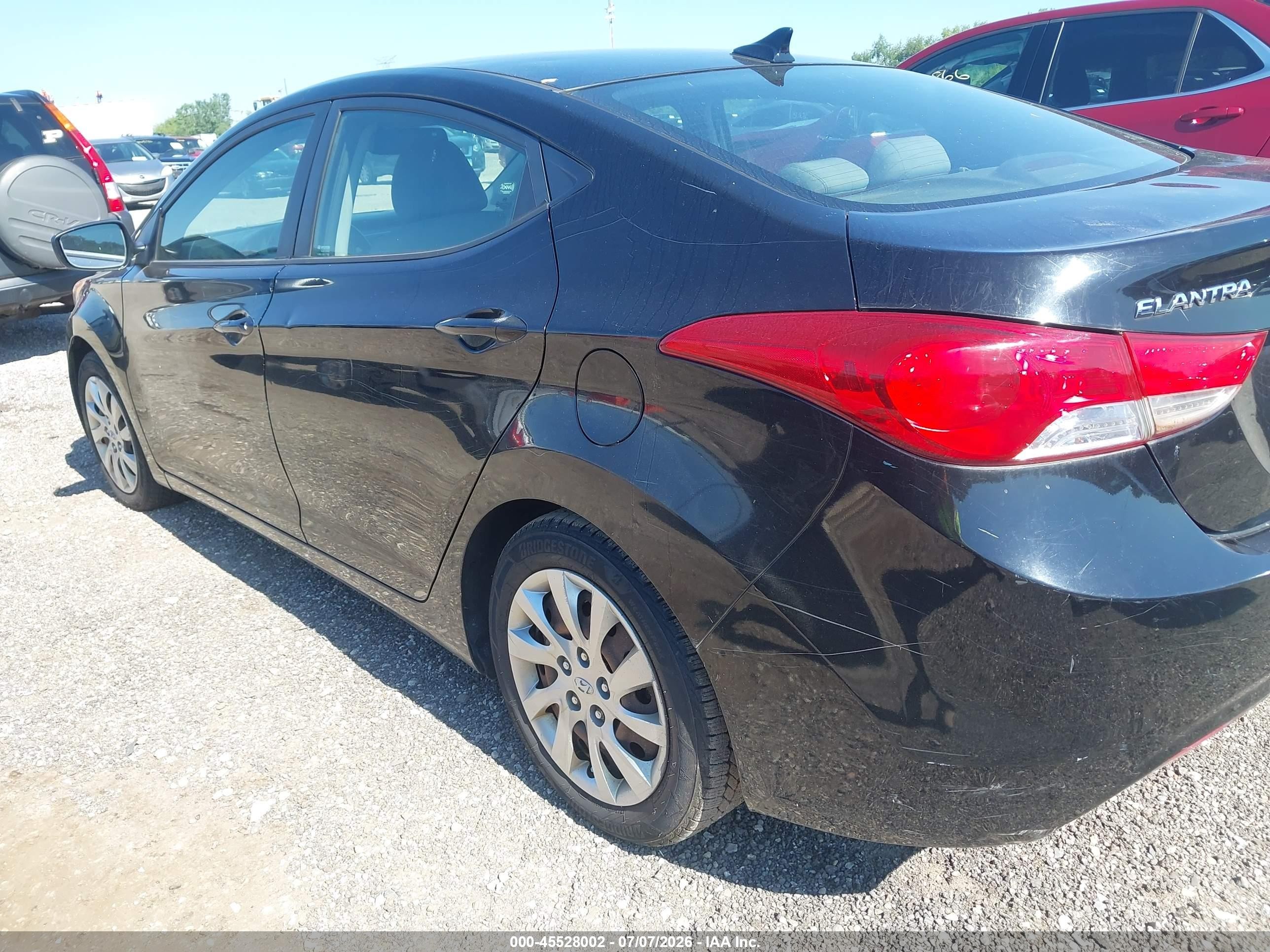 2012 Hyundai Elantra Gls (ulsan Plant) Black vin: KMHDH4AE6CU456718