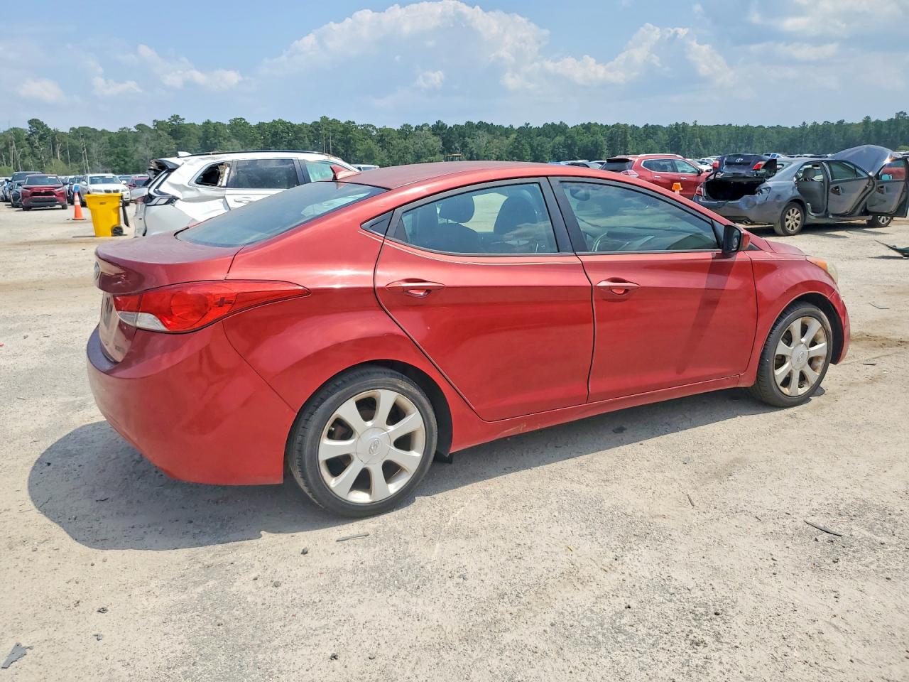 2012 Hyundai Elantra Limited Бордовый vin: KMHDH4AE6CU460266