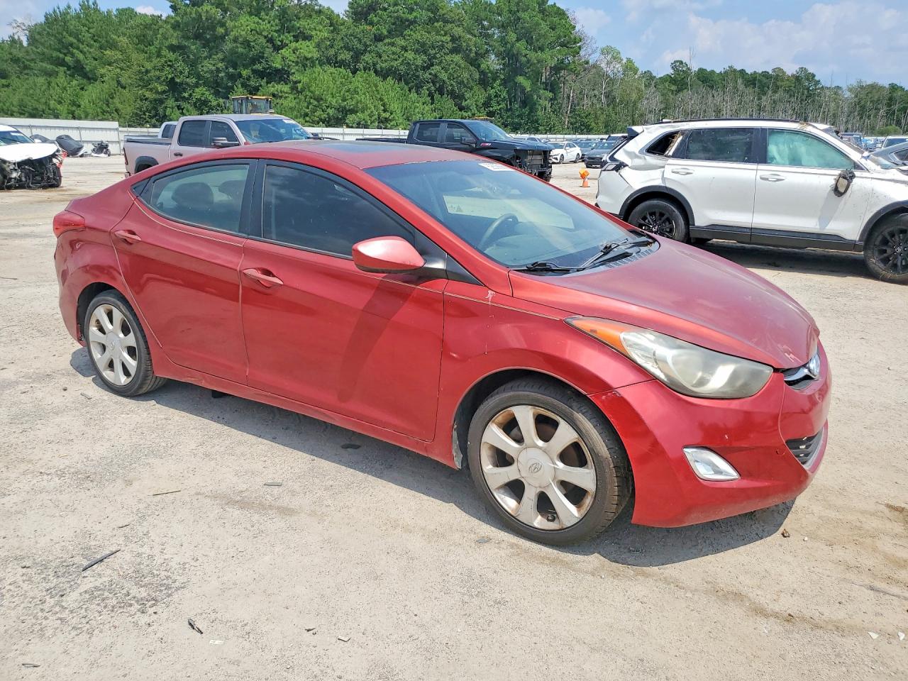 2012 Hyundai Elantra Limited Бордовый vin: KMHDH4AE6CU460266