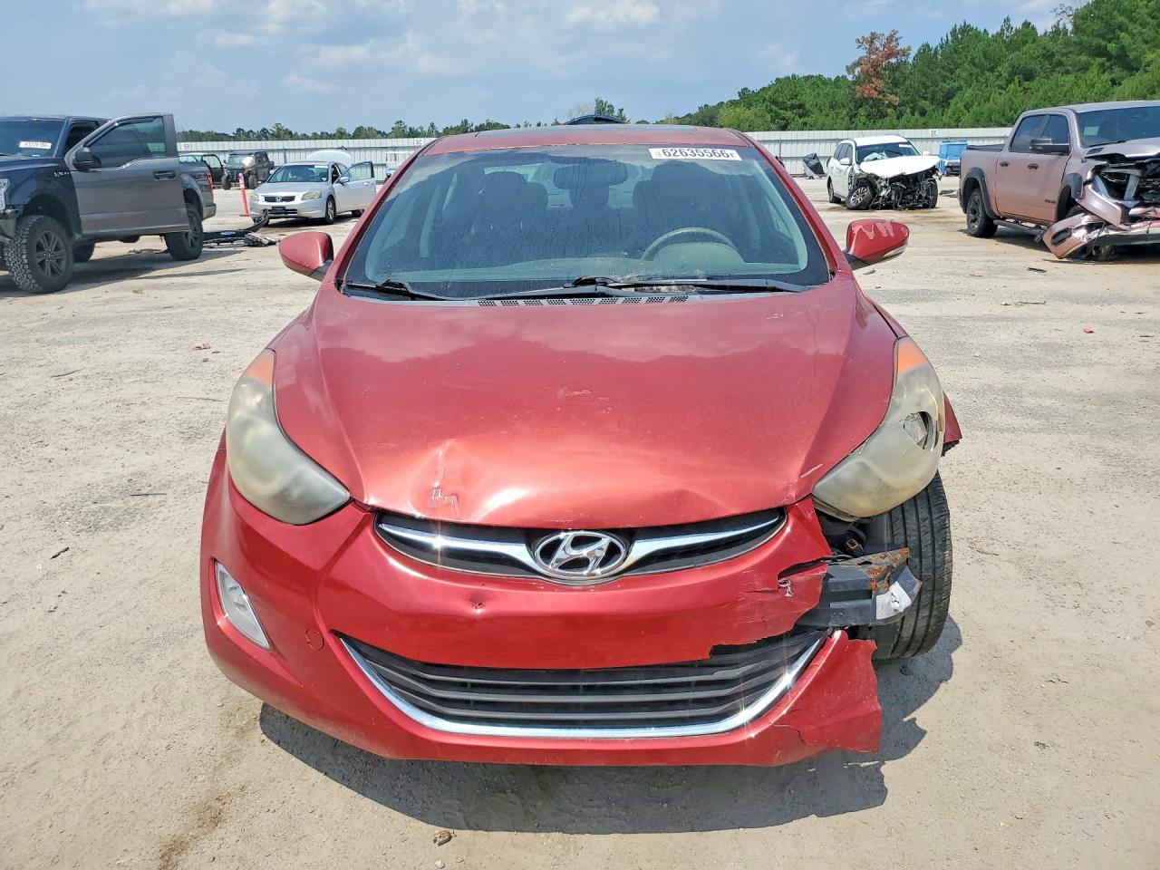 2012 Hyundai Elantra Limited Бордовый vin: KMHDH4AE6CU460266