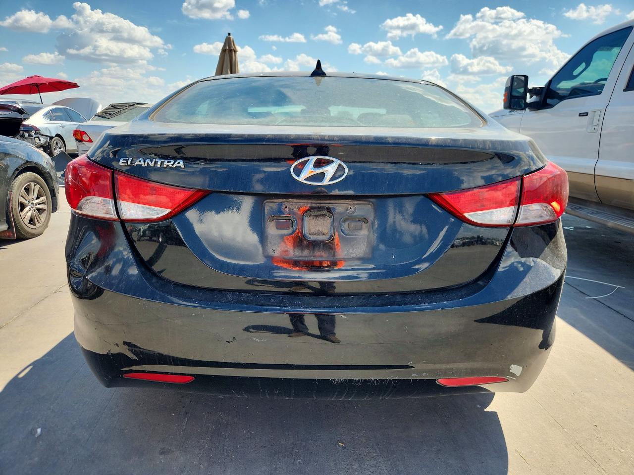 2012 Hyundai Elantra Gls Black vin: KMHDH4AE6CU464785
