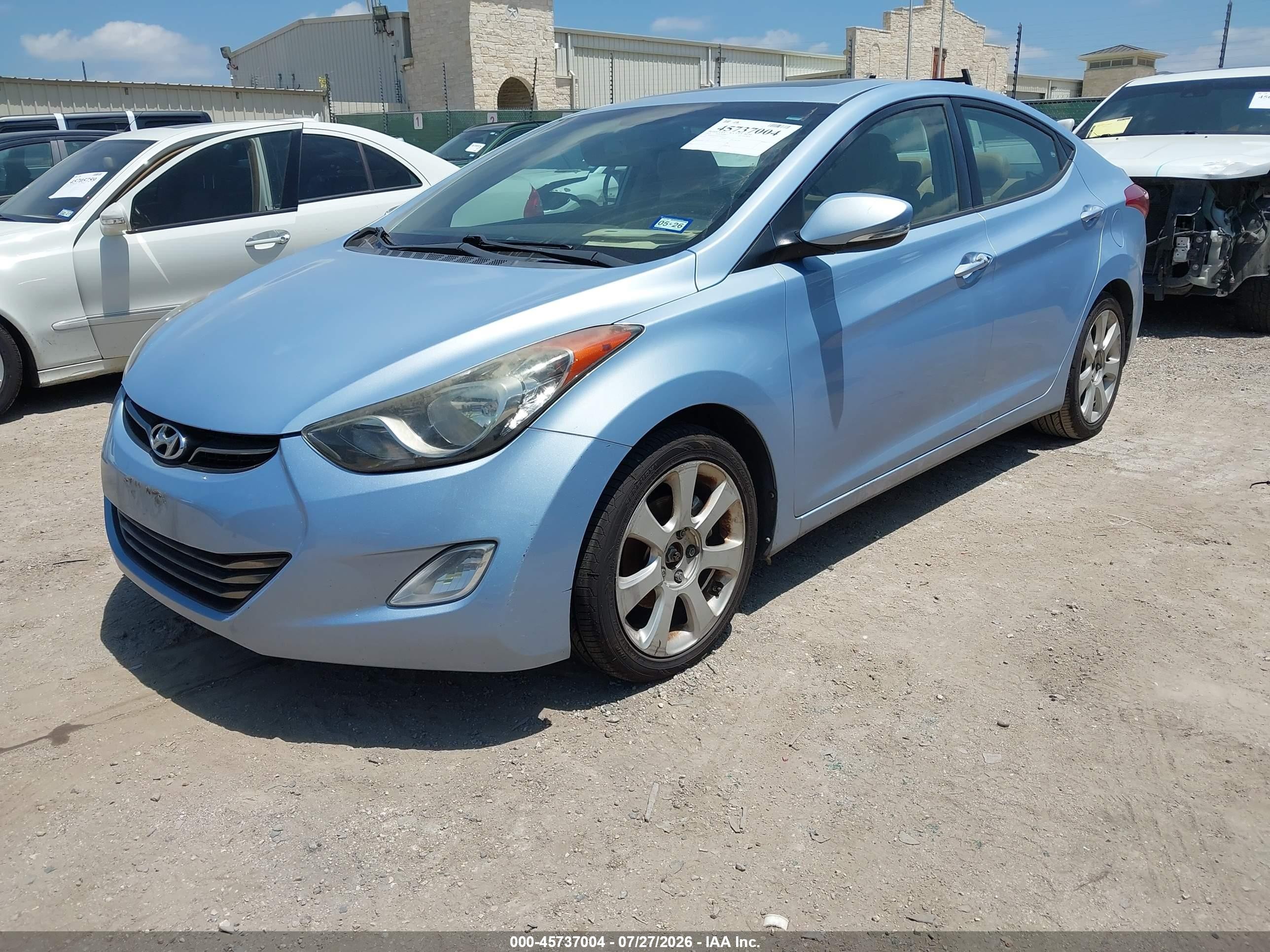 2012 Hyundai Elantra Limited (ulsan Plant) Light Blue vin: KMHDH4AE6CU473714