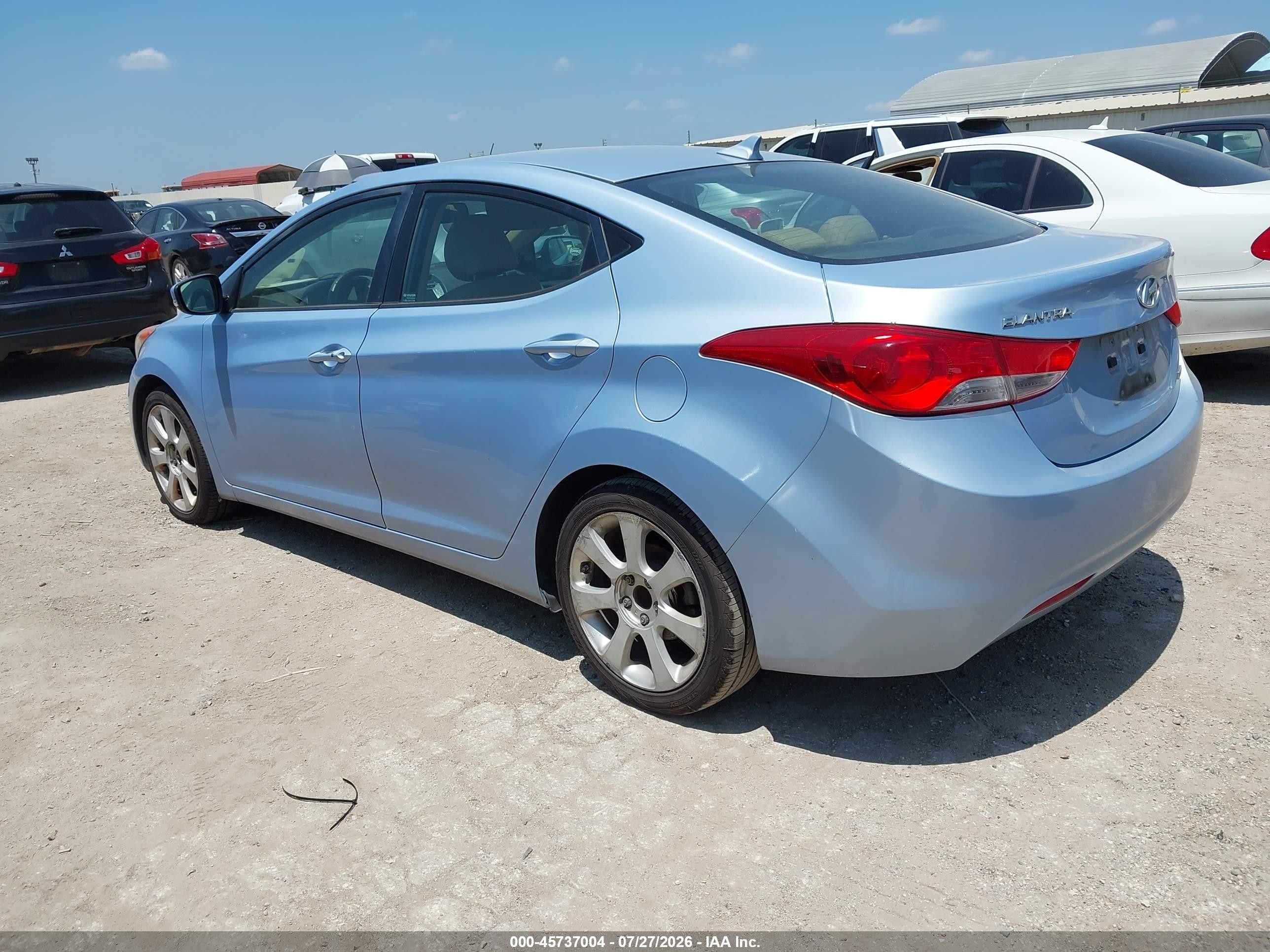 2012 Hyundai Elantra Limited (ulsan Plant) Light Blue vin: KMHDH4AE6CU473714