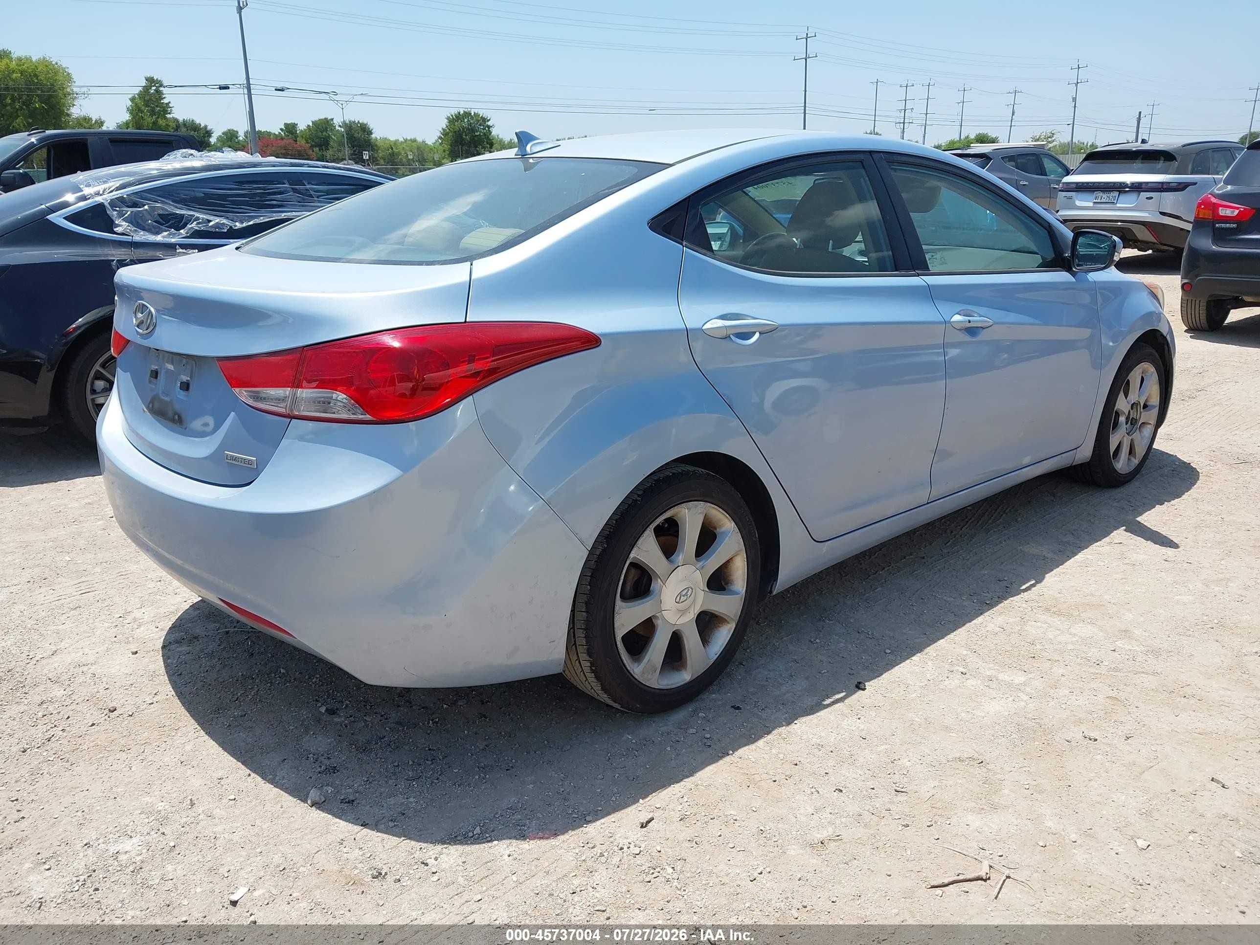 2012 Hyundai Elantra Limited (ulsan Plant) Light Blue vin: KMHDH4AE6CU473714