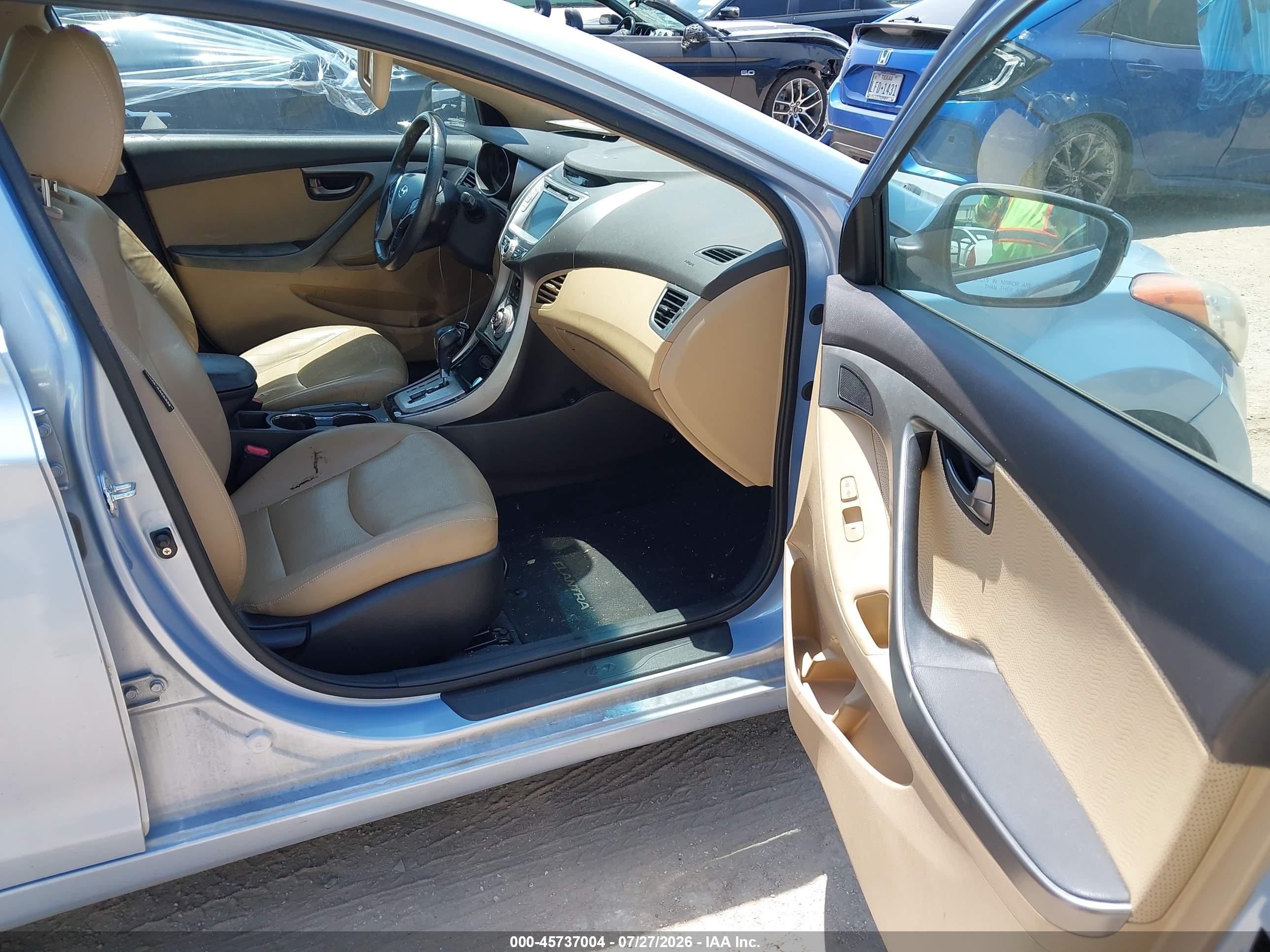 2012 Hyundai Elantra Limited (ulsan Plant) Light Blue vin: KMHDH4AE6CU473714