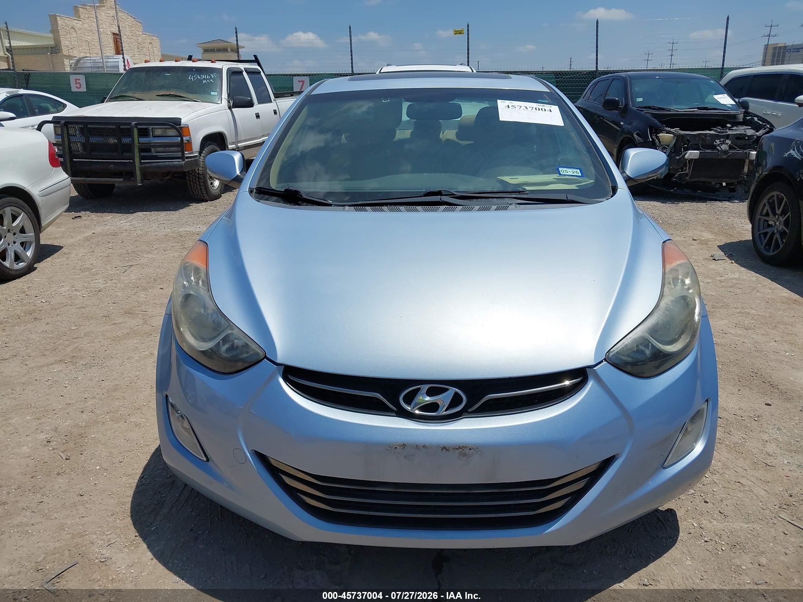 2012 Hyundai Elantra Limited (ulsan Plant) Light Blue vin: KMHDH4AE6CU473714