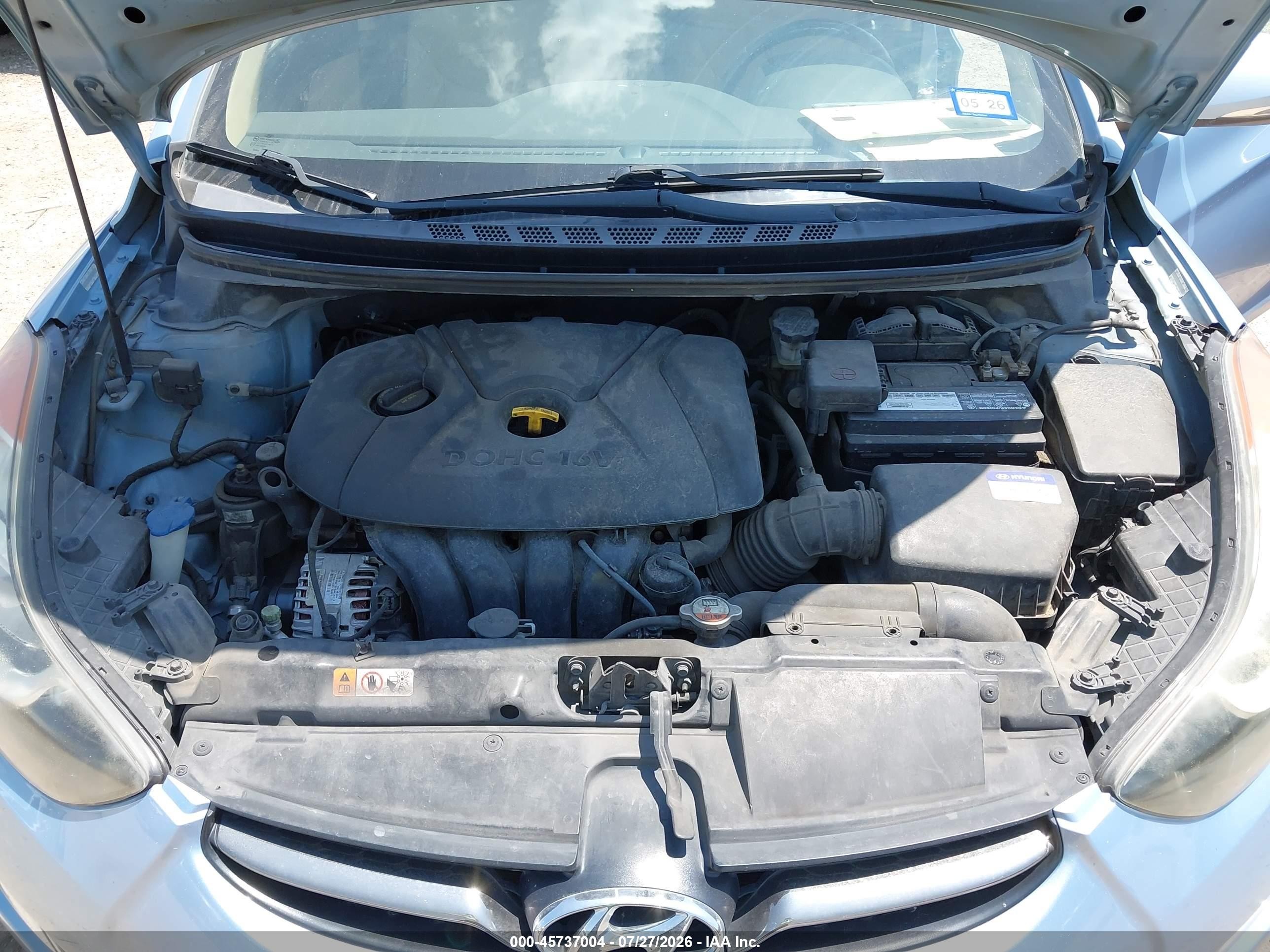 2012 Hyundai Elantra Limited (ulsan Plant) Light Blue vin: KMHDH4AE6CU473714