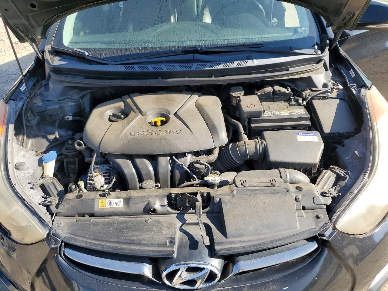 2012 Hyundai Elantra Limited Black vin: KMHDH4AE6CU475818