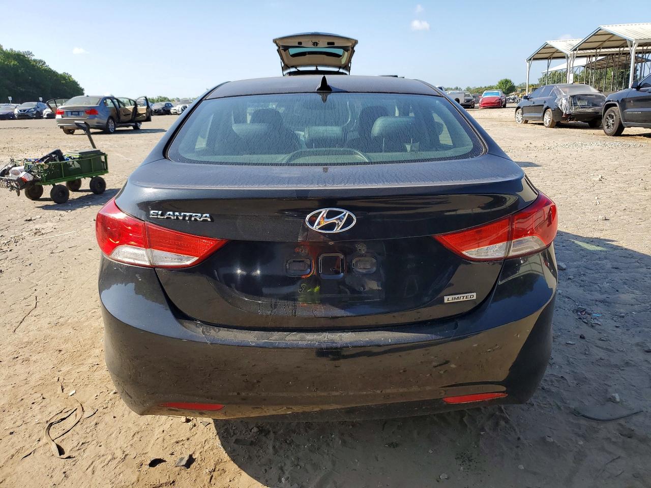 2012 Hyundai Elantra Limited Black vin: KMHDH4AE6CU475818