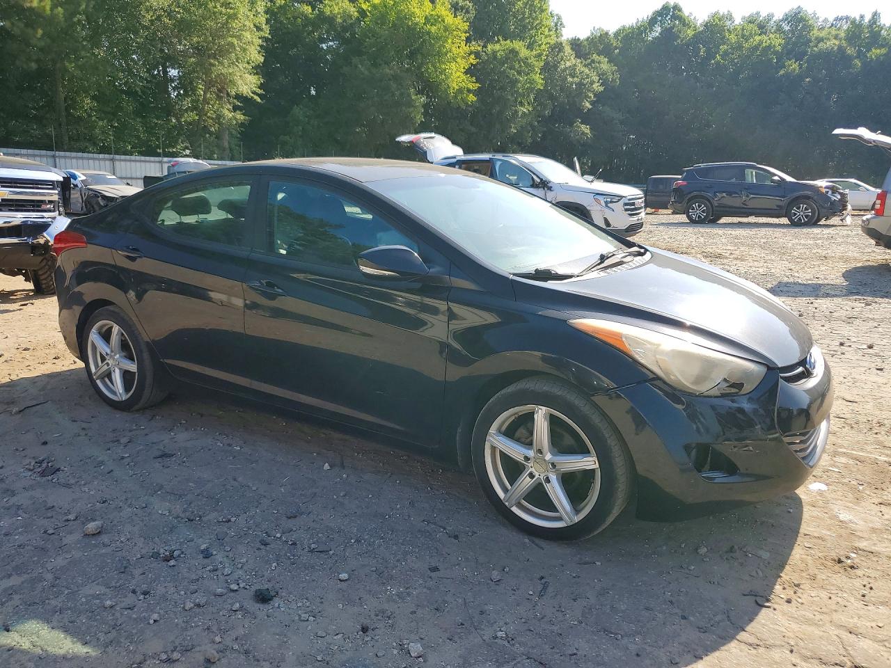 2012 Hyundai Elantra Limited Black vin: KMHDH4AE6CU475818