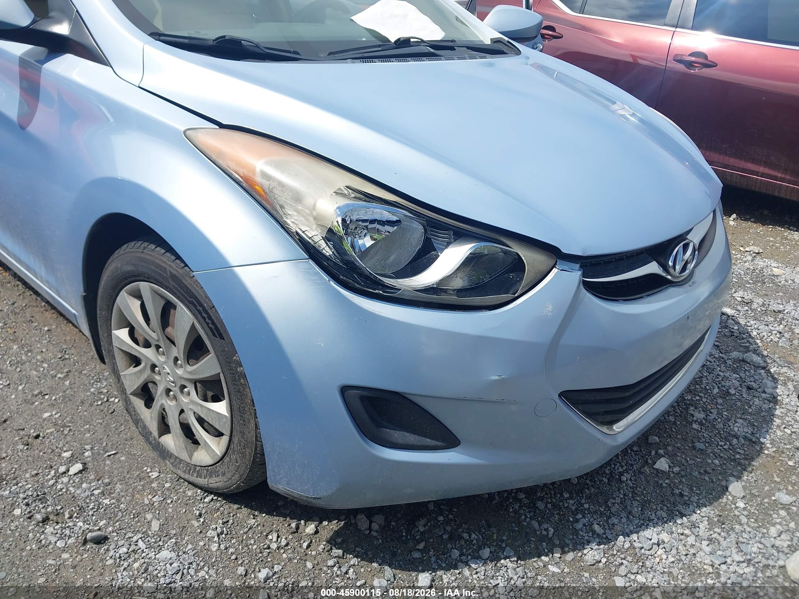 2013 Hyundai Elantra Gls (ulsan Plant) Light Blue vin: KMHDH4AE6DU484570