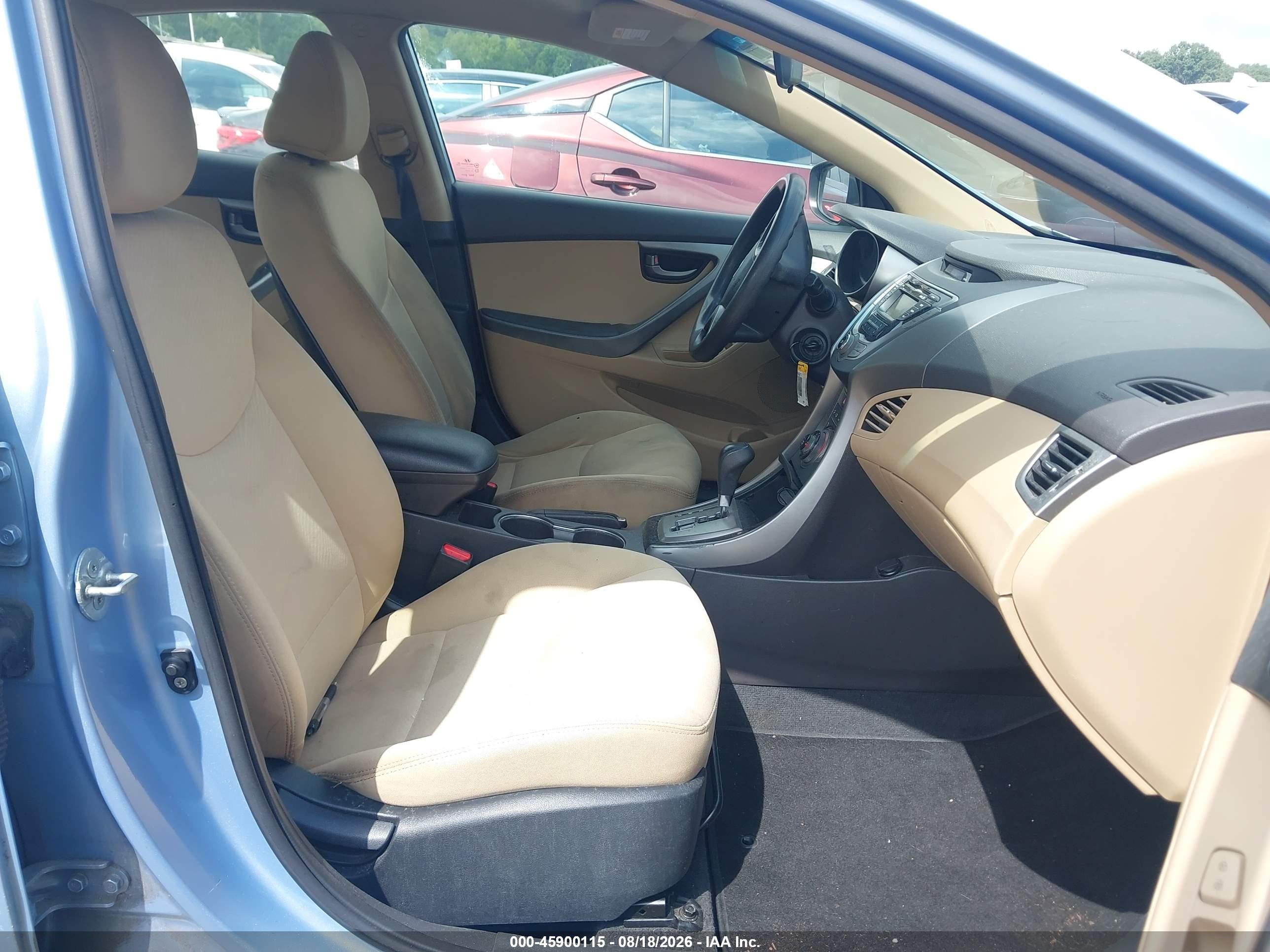 2013 Hyundai Elantra Gls (ulsan Plant) Light Blue vin: KMHDH4AE6DU484570