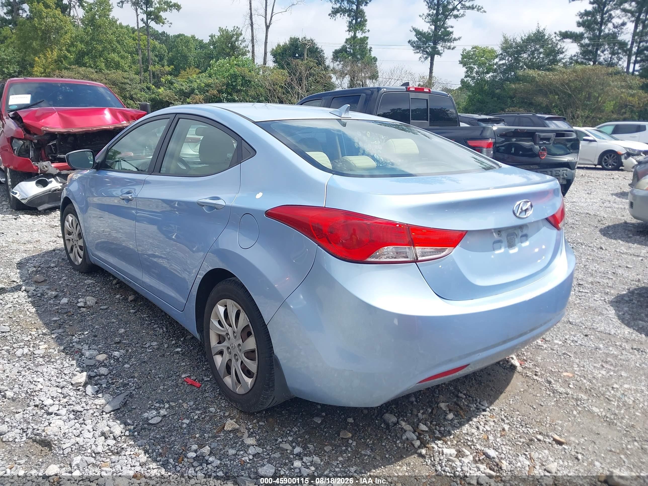 2013 Hyundai Elantra Gls (ulsan Plant) Light Blue vin: KMHDH4AE6DU484570