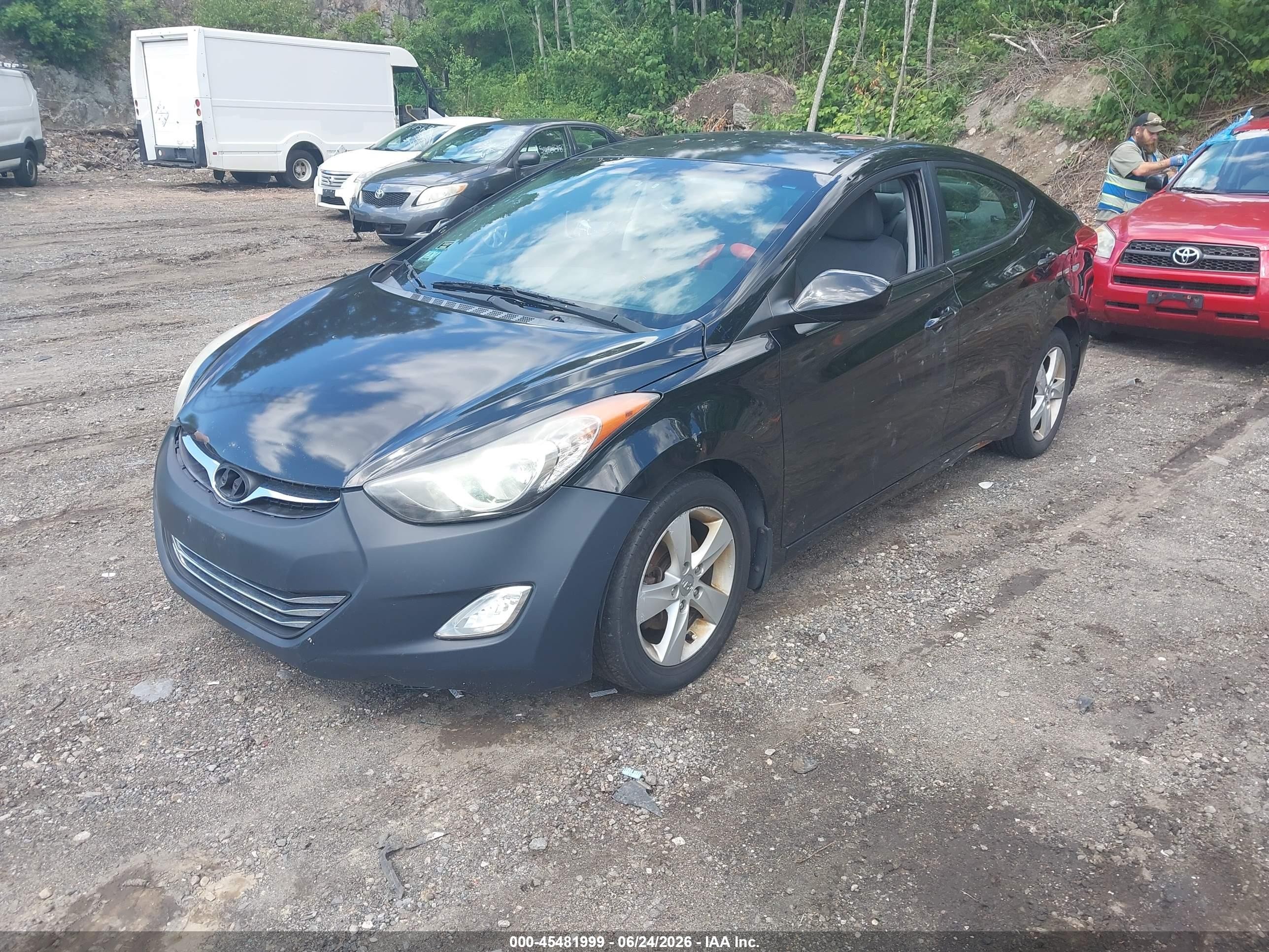2013 Hyundai Elantra Gls Черный vin: KMHDH4AE6DU503540