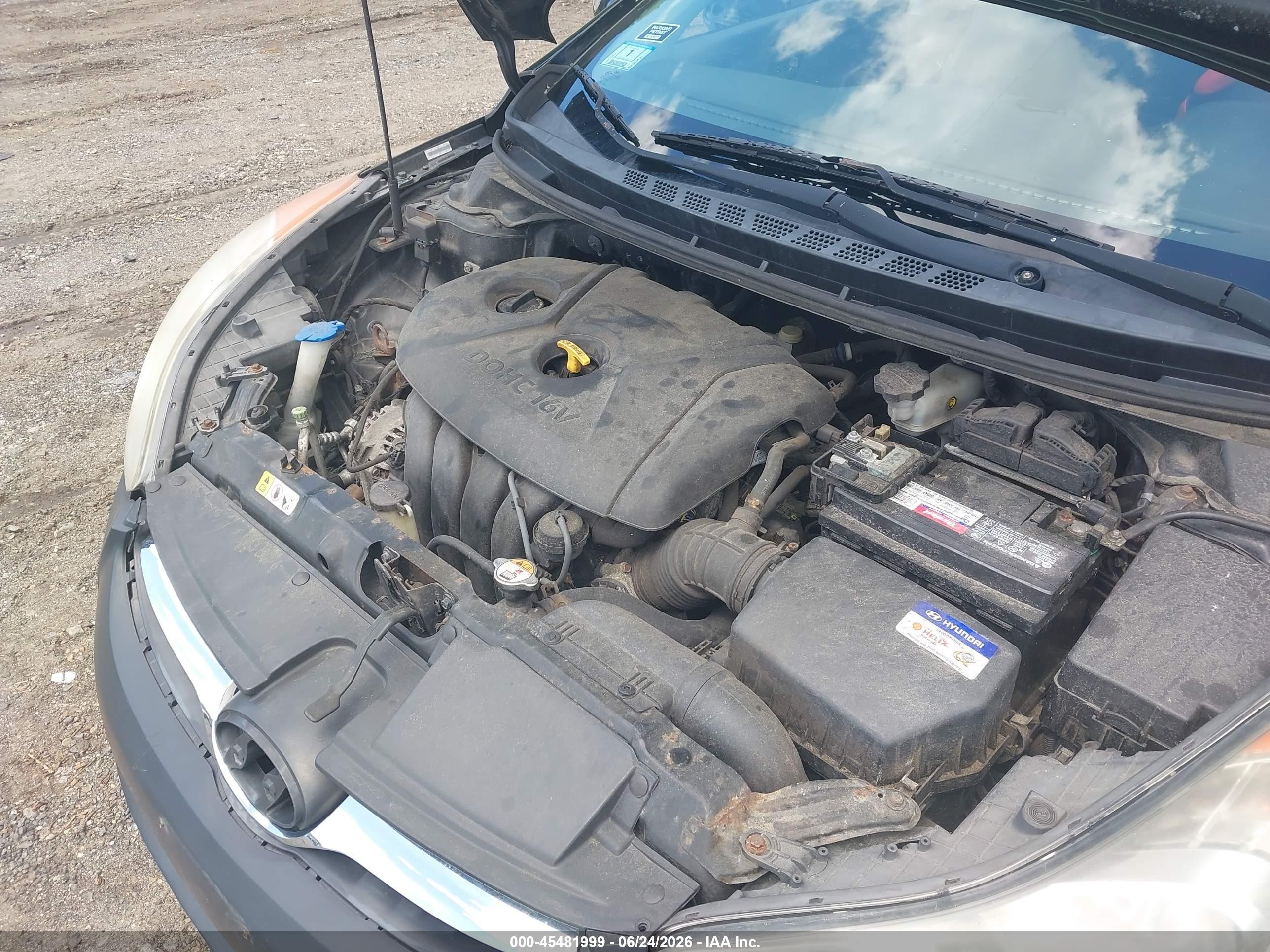 2013 Hyundai Elantra Gls Черный vin: KMHDH4AE6DU503540