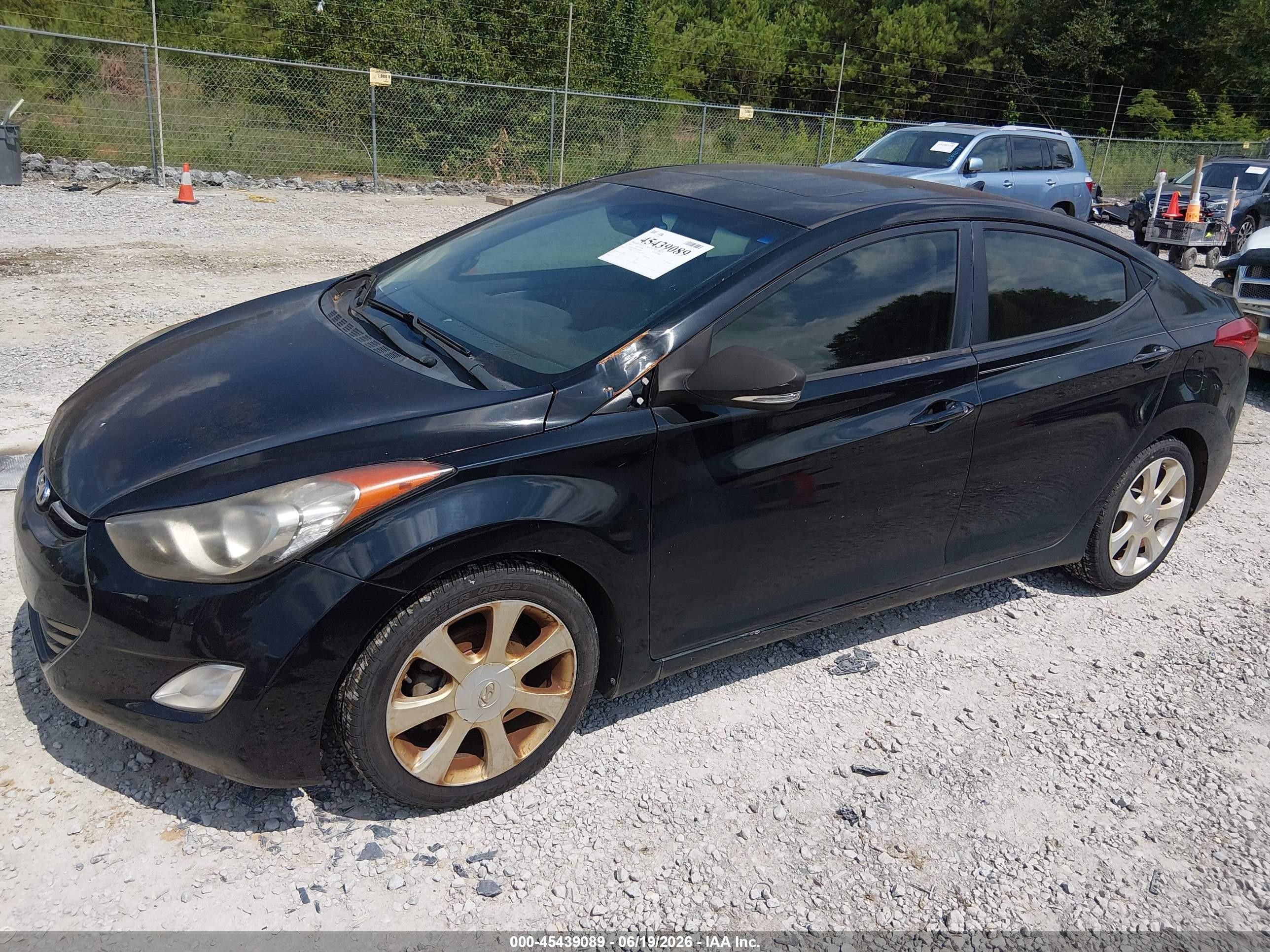 2013 Hyundai Elantra Limited Black vin: KMHDH4AE6DU508897