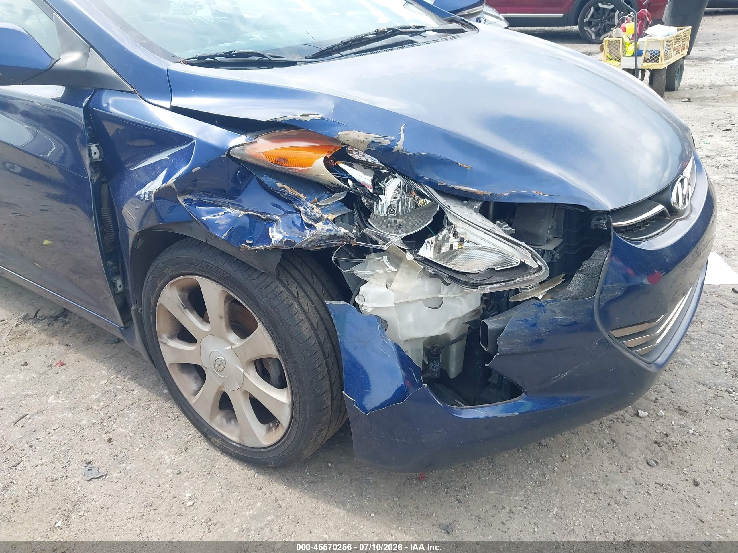 2013 Hyundai Elantra Limited Blue vin: KMHDH4AE6DU516871