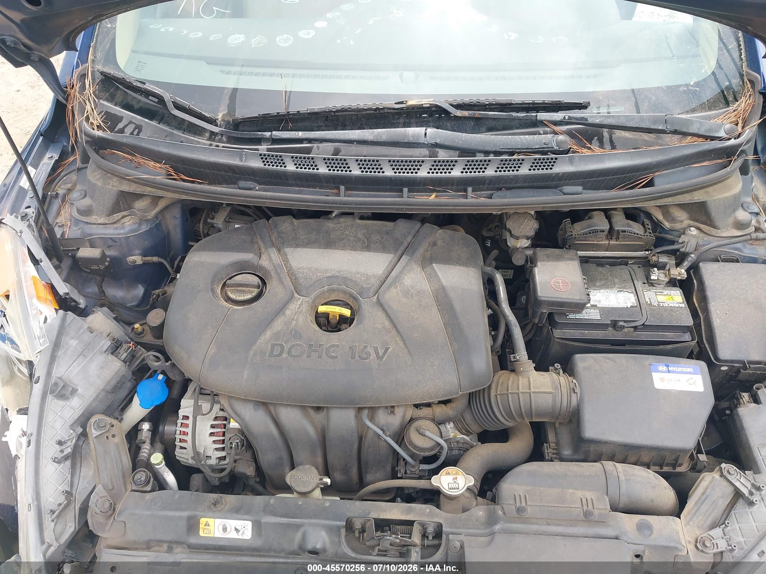 2013 Hyundai Elantra Limited Blue vin: KMHDH4AE6DU516871