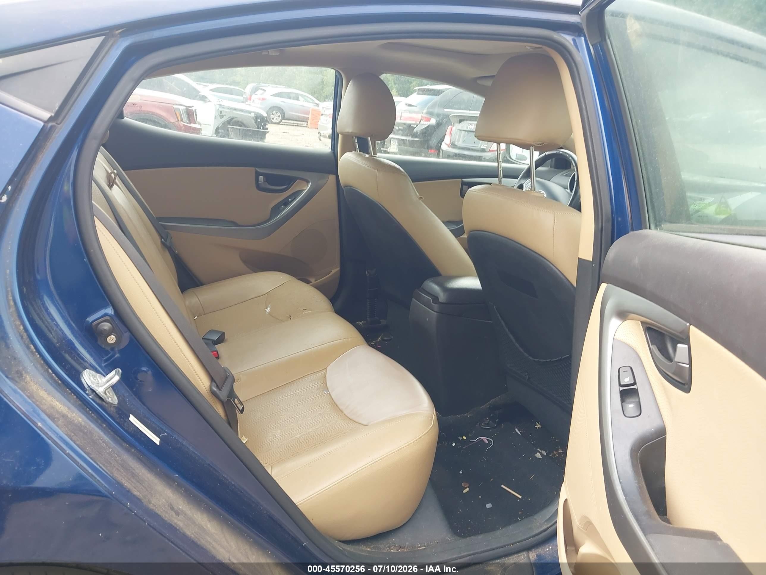 2013 Hyundai Elantra Limited Blue vin: KMHDH4AE6DU516871