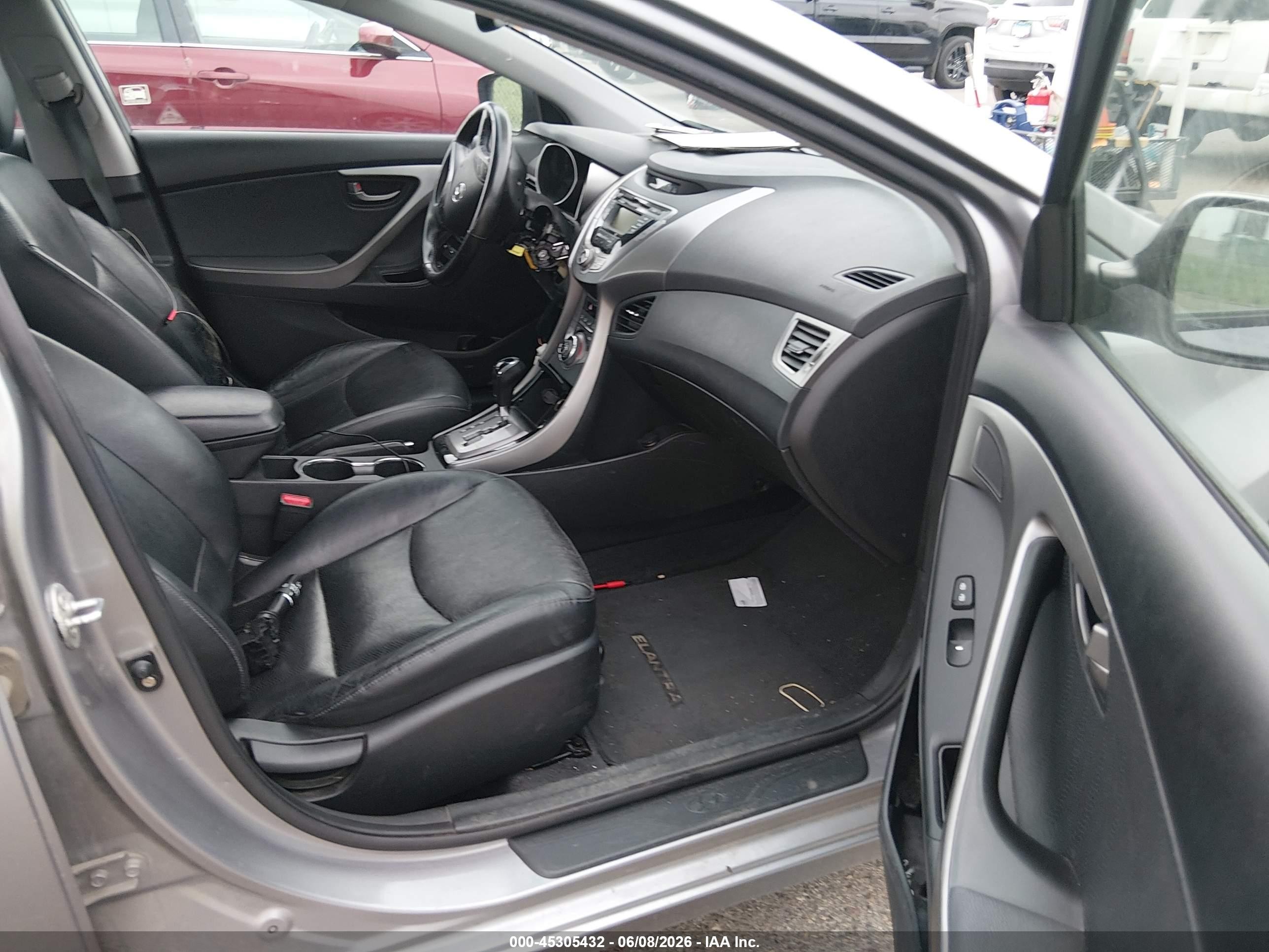 2013 Hyundai Elantra Limited Gray vin: KMHDH4AE6DU521505