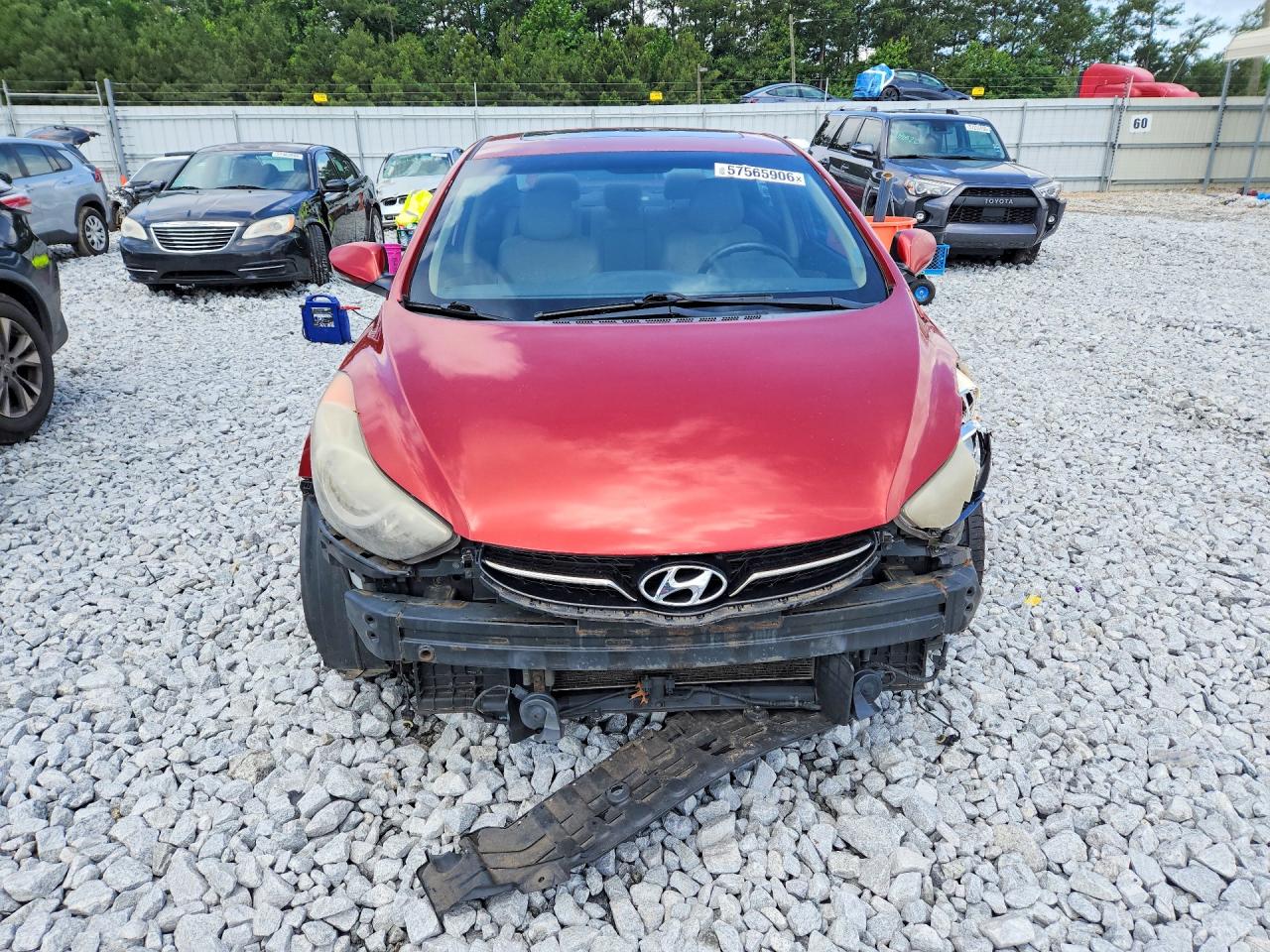 2013 Hyundai Elantra Limited Burgundy vin: KMHDH4AE6DU526834
