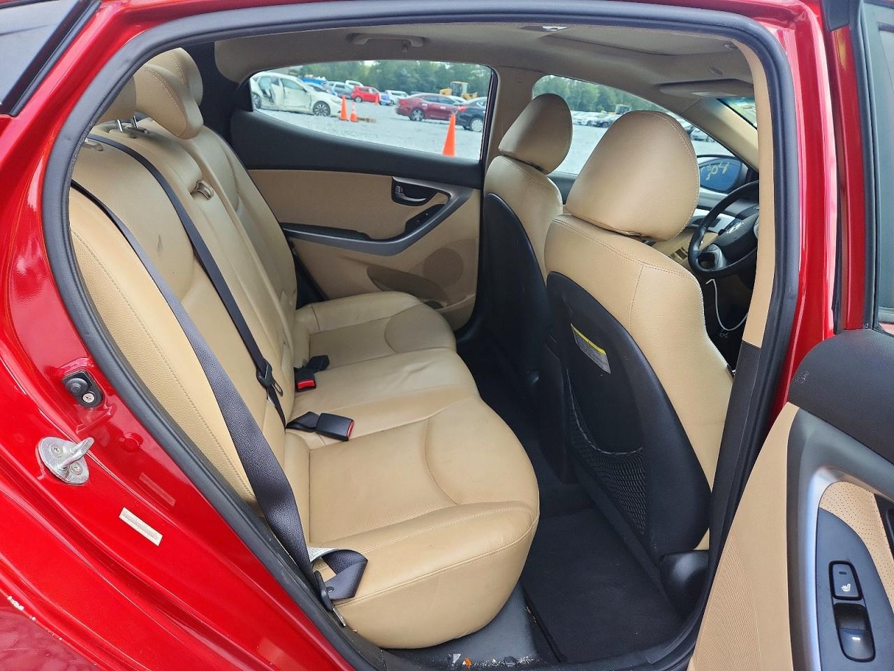 2013 Hyundai Elantra Limited Burgundy vin: KMHDH4AE6DU526834