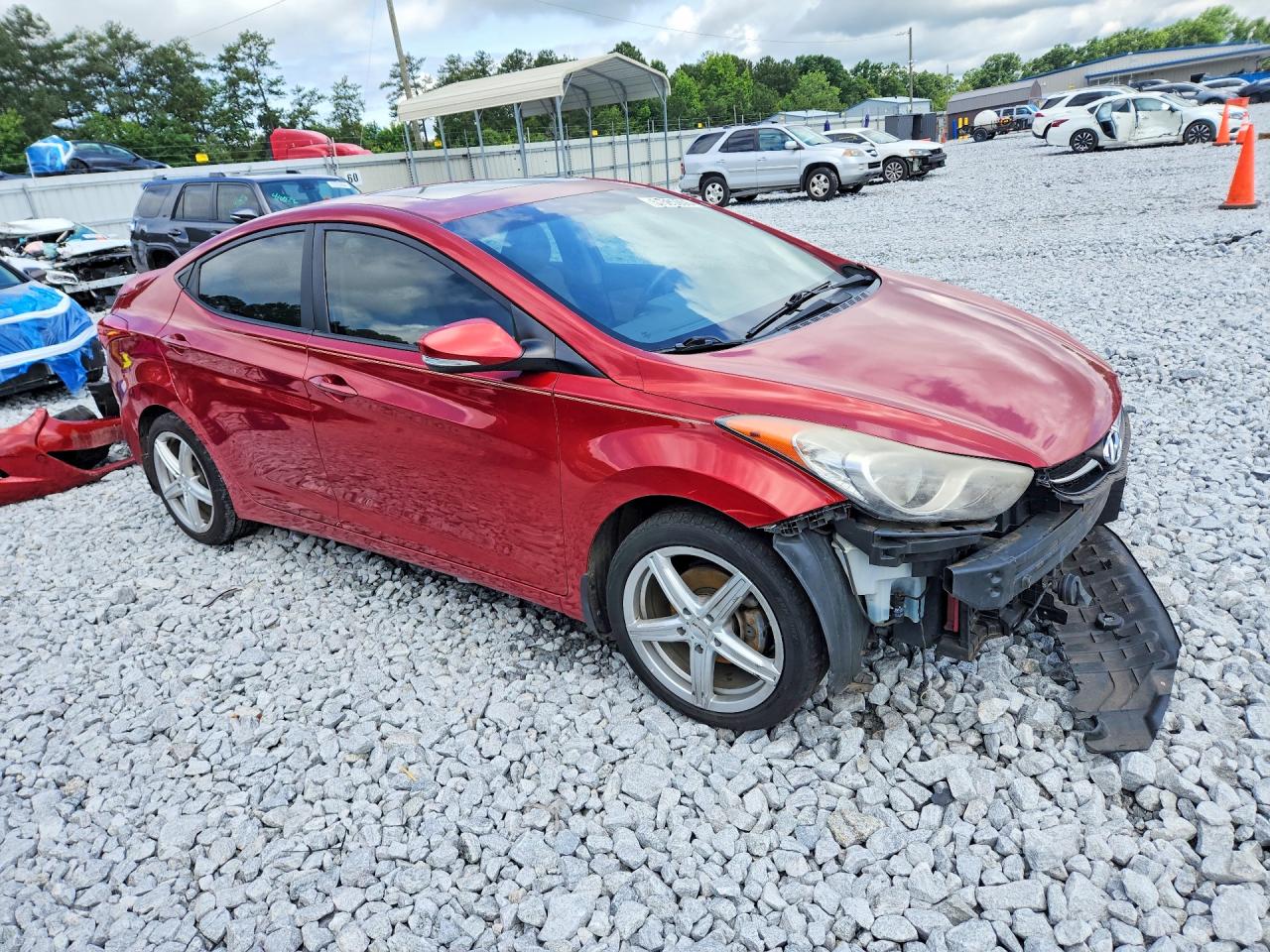 2013 Hyundai Elantra Limited Burgundy vin: KMHDH4AE6DU526834