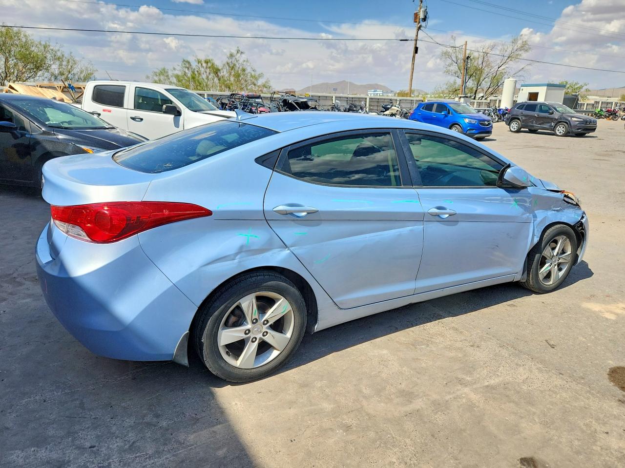 2013 Hyundai Elantra Gls Blue vin: KMHDH4AE6DU537834