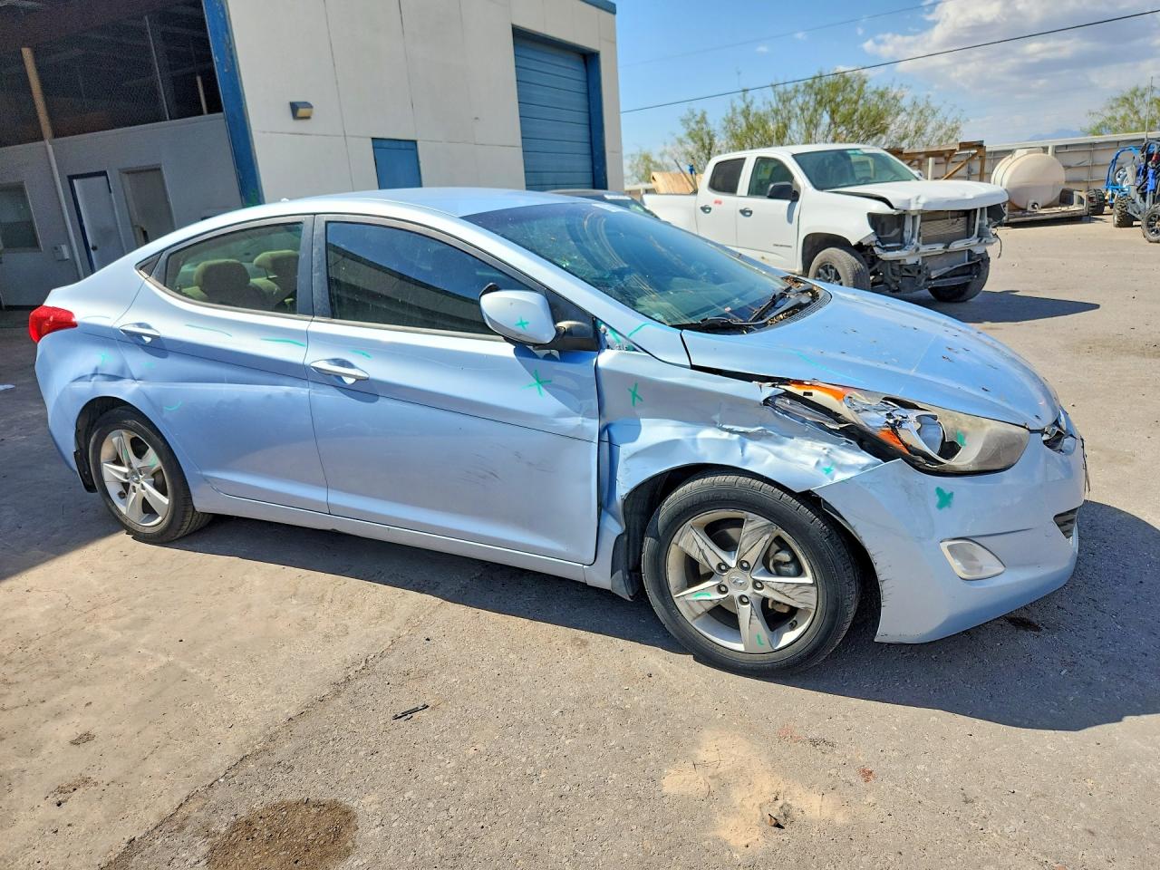 2013 Hyundai Elantra Gls Blue vin: KMHDH4AE6DU537834
