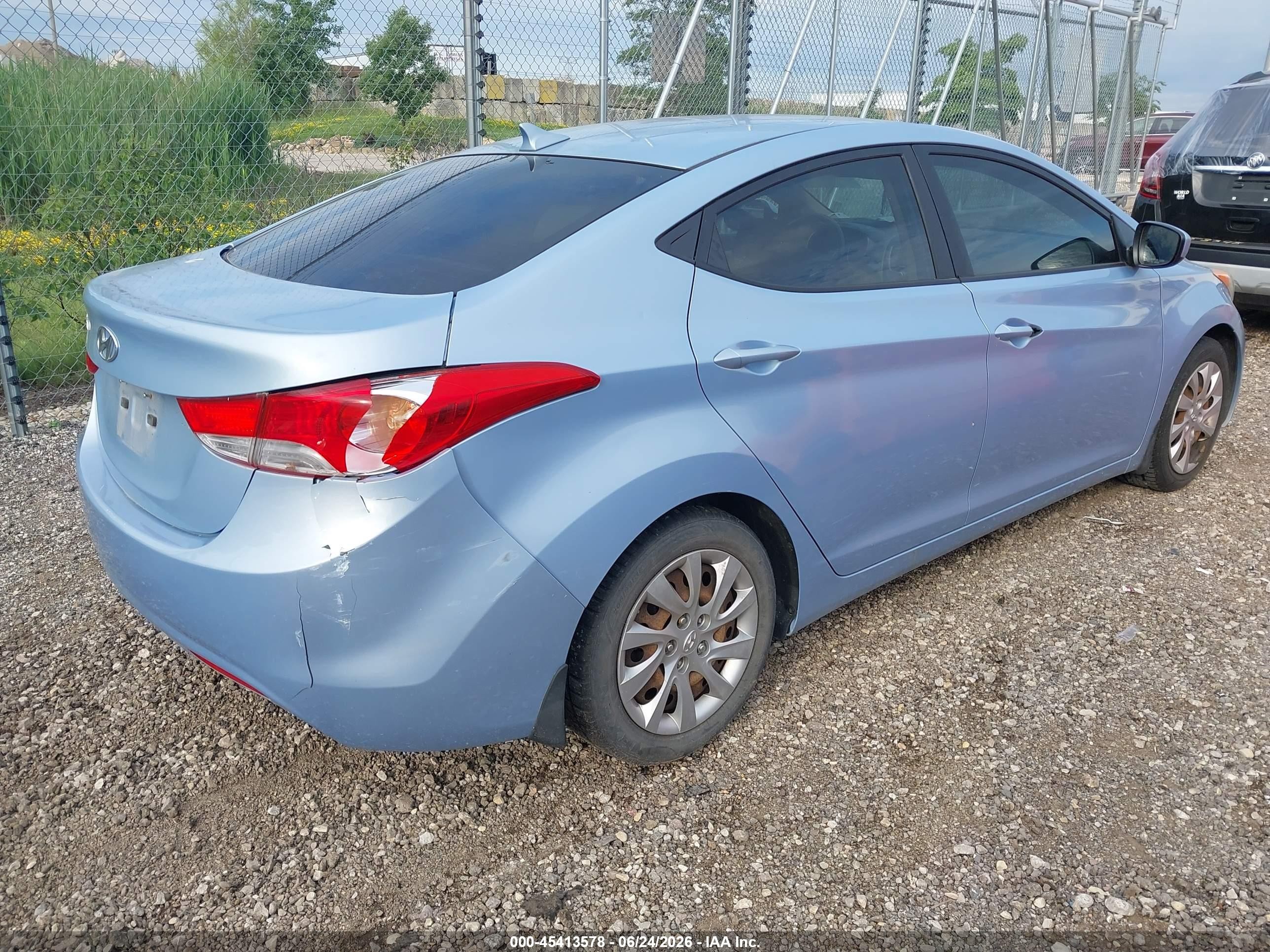 2013 Hyundai Elantra Gls Blue vin: KMHDH4AE6DU539700