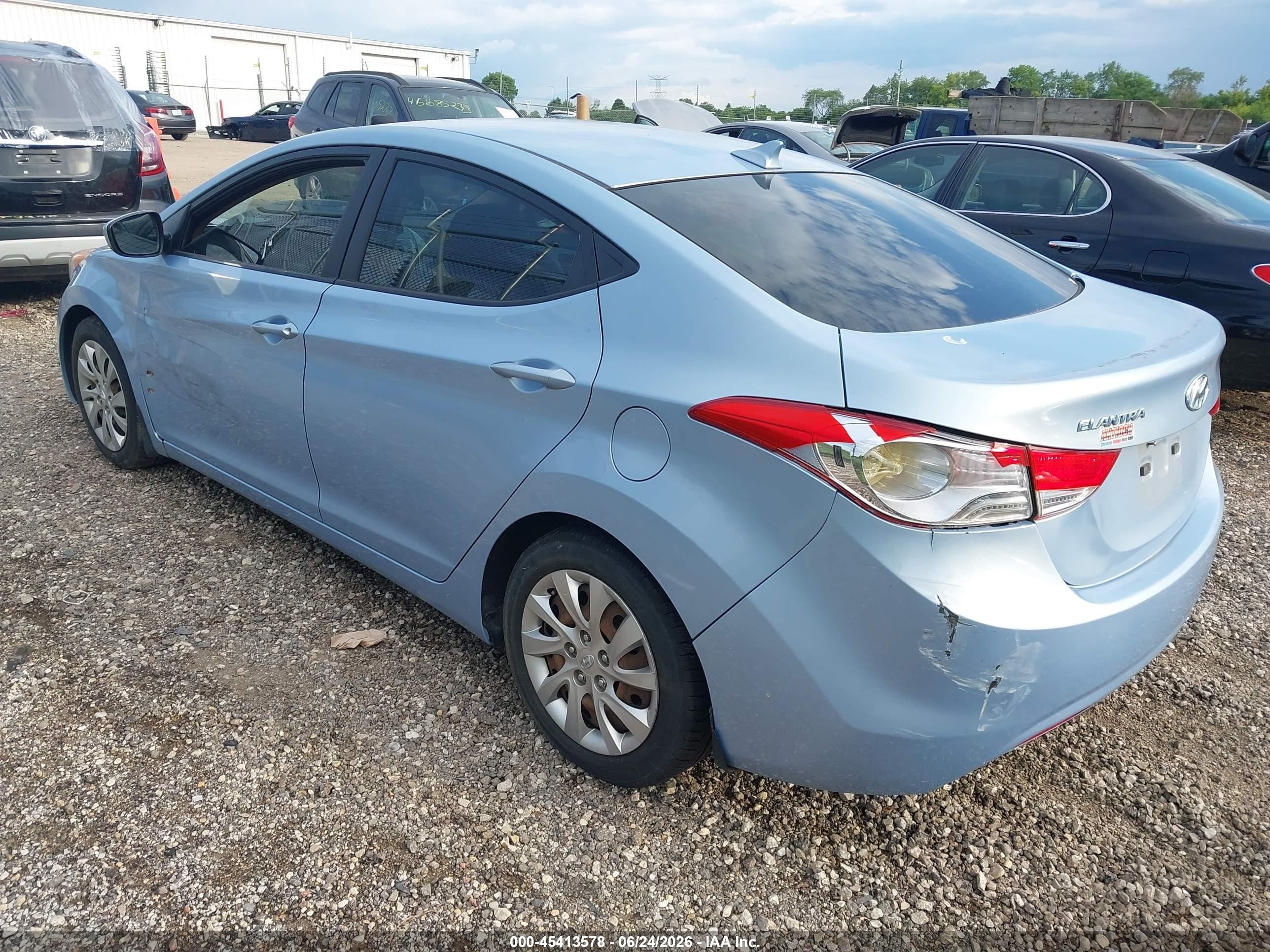 2013 Hyundai Elantra Gls Blue vin: KMHDH4AE6DU539700