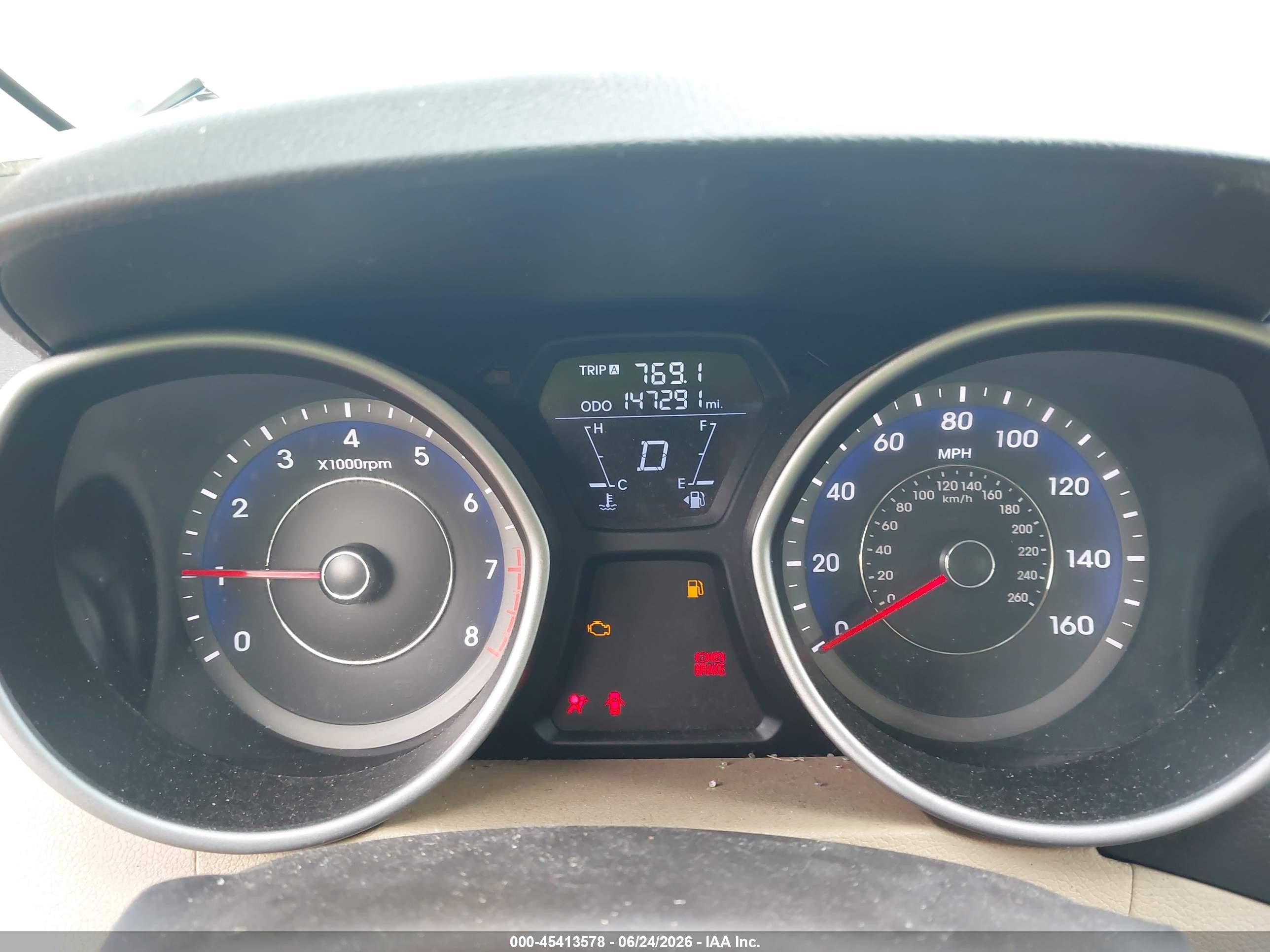 2013 Hyundai Elantra Gls Blue vin: KMHDH4AE6DU539700