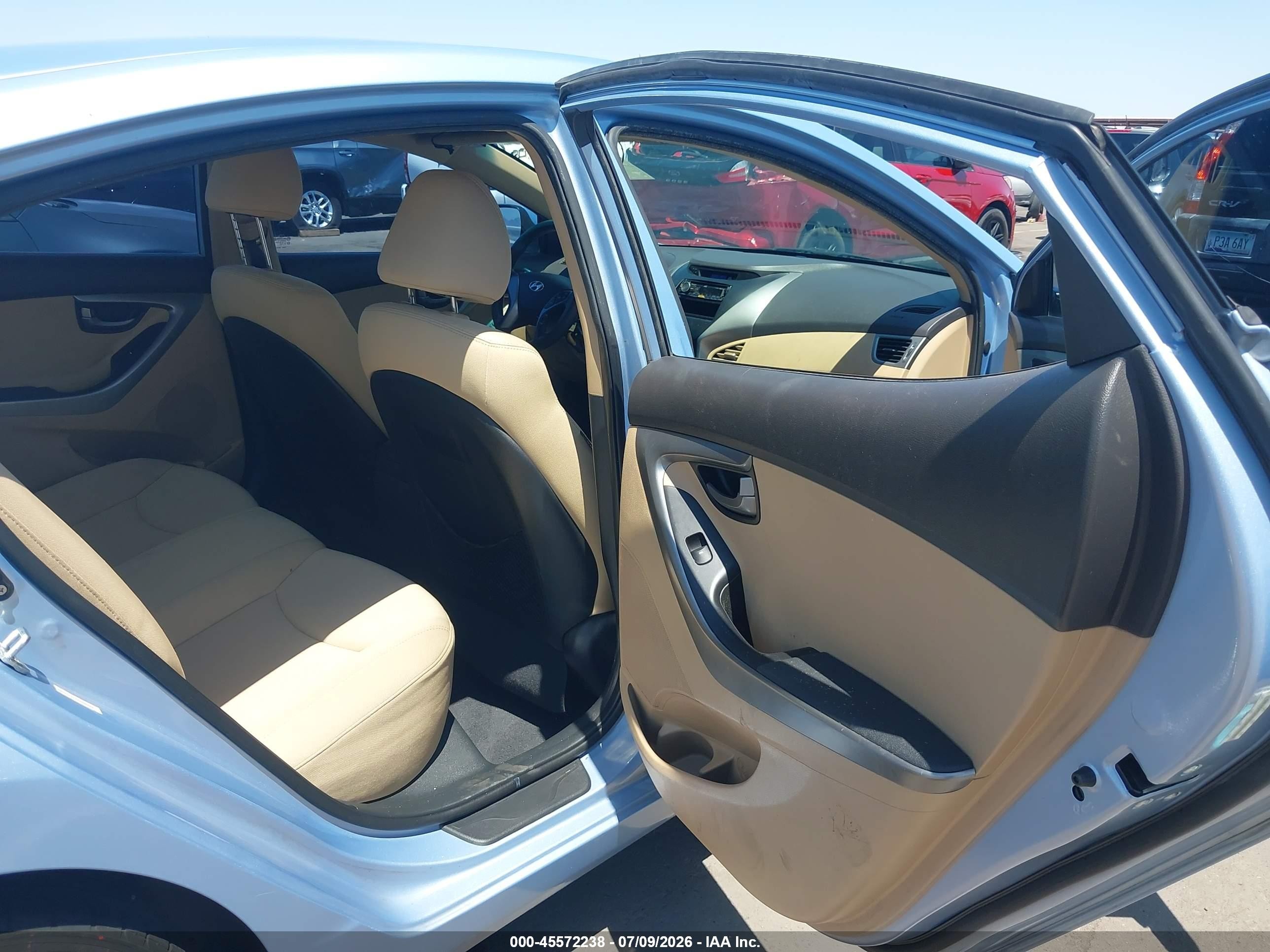2013 Hyundai Elantra Gls Light Blue vin: KMHDH4AE6DU540796