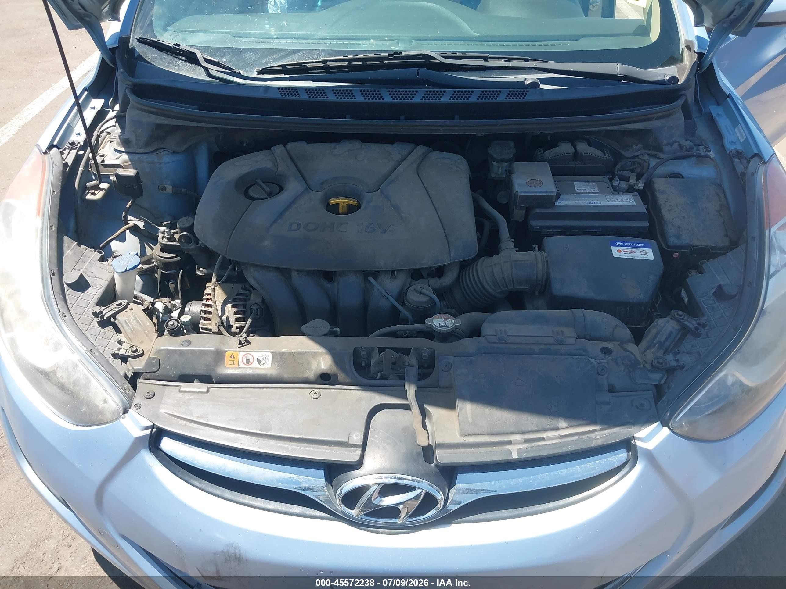 2013 Hyundai Elantra Gls Light Blue vin: KMHDH4AE6DU540796