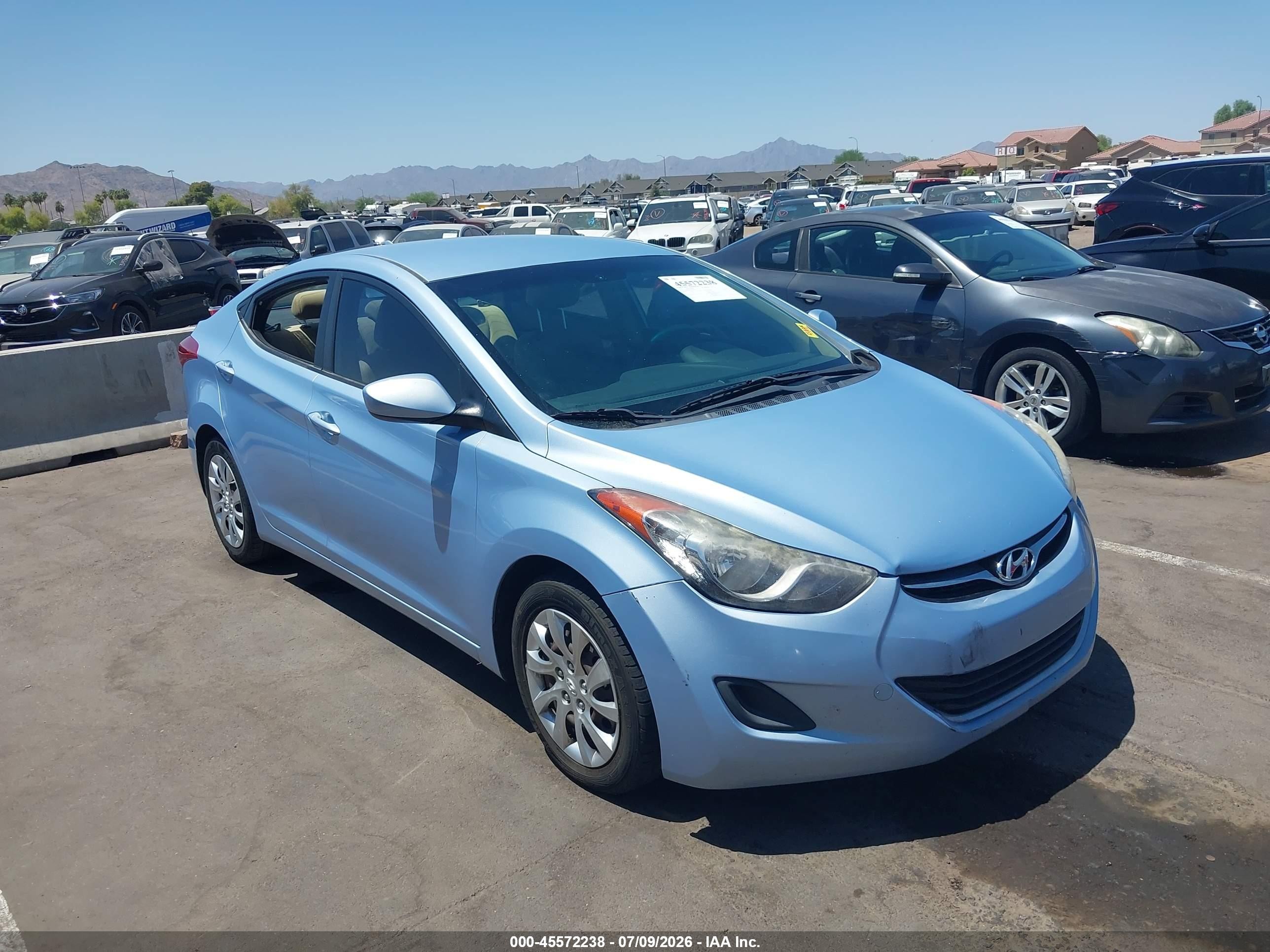 2013 Hyundai Elantra Gls Light Blue vin: KMHDH4AE6DU540796