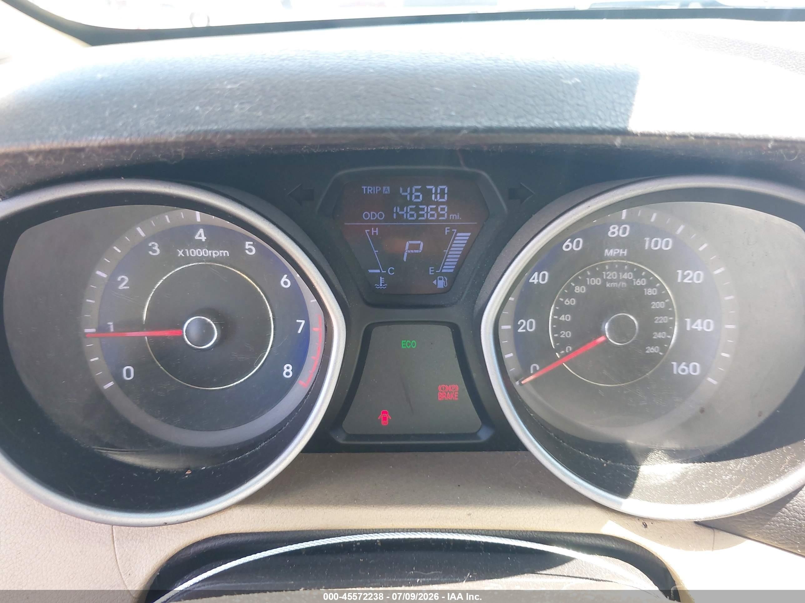 2013 Hyundai Elantra Gls Light Blue vin: KMHDH4AE6DU540796