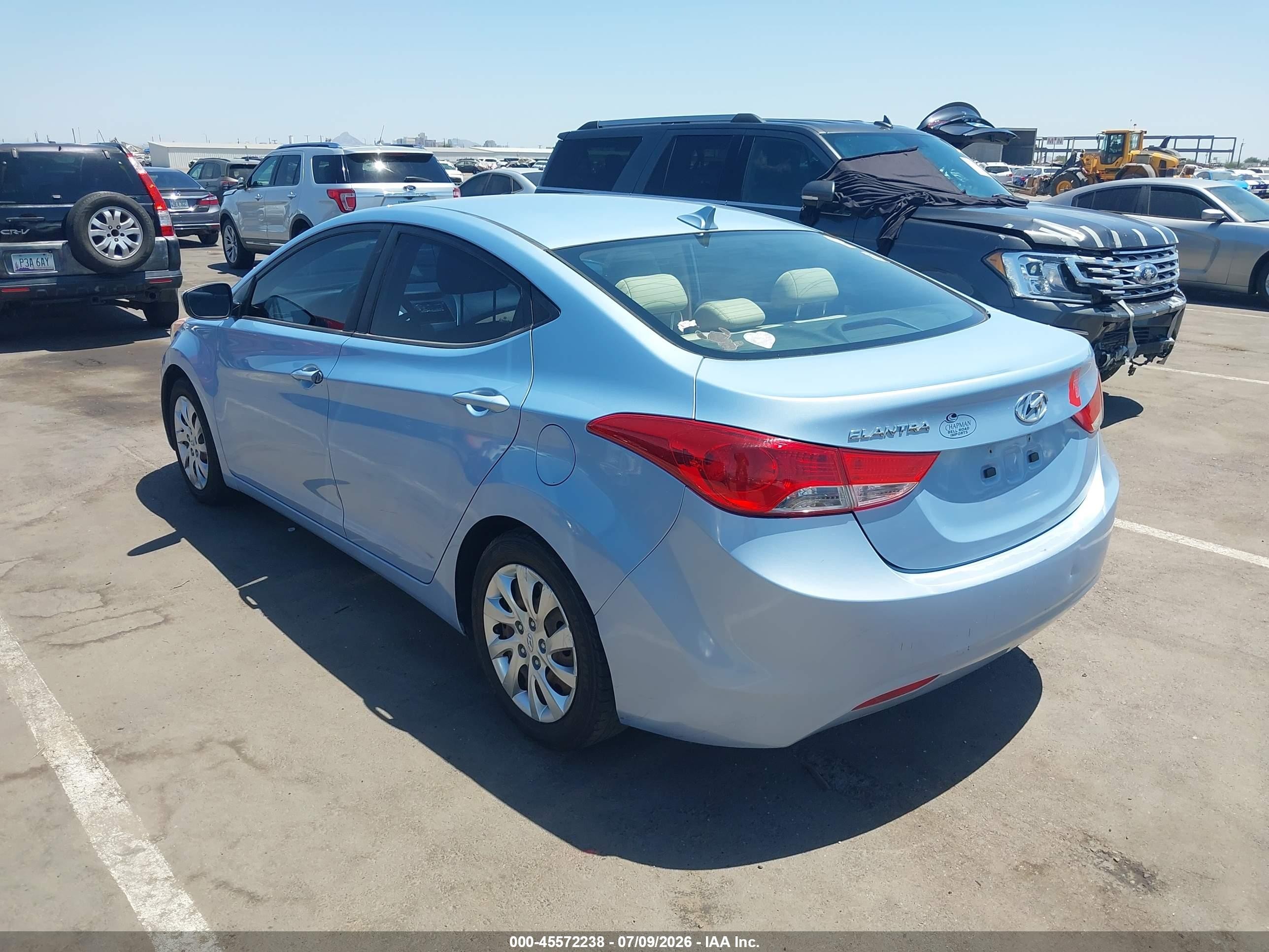 2013 Hyundai Elantra Gls Light Blue vin: KMHDH4AE6DU540796