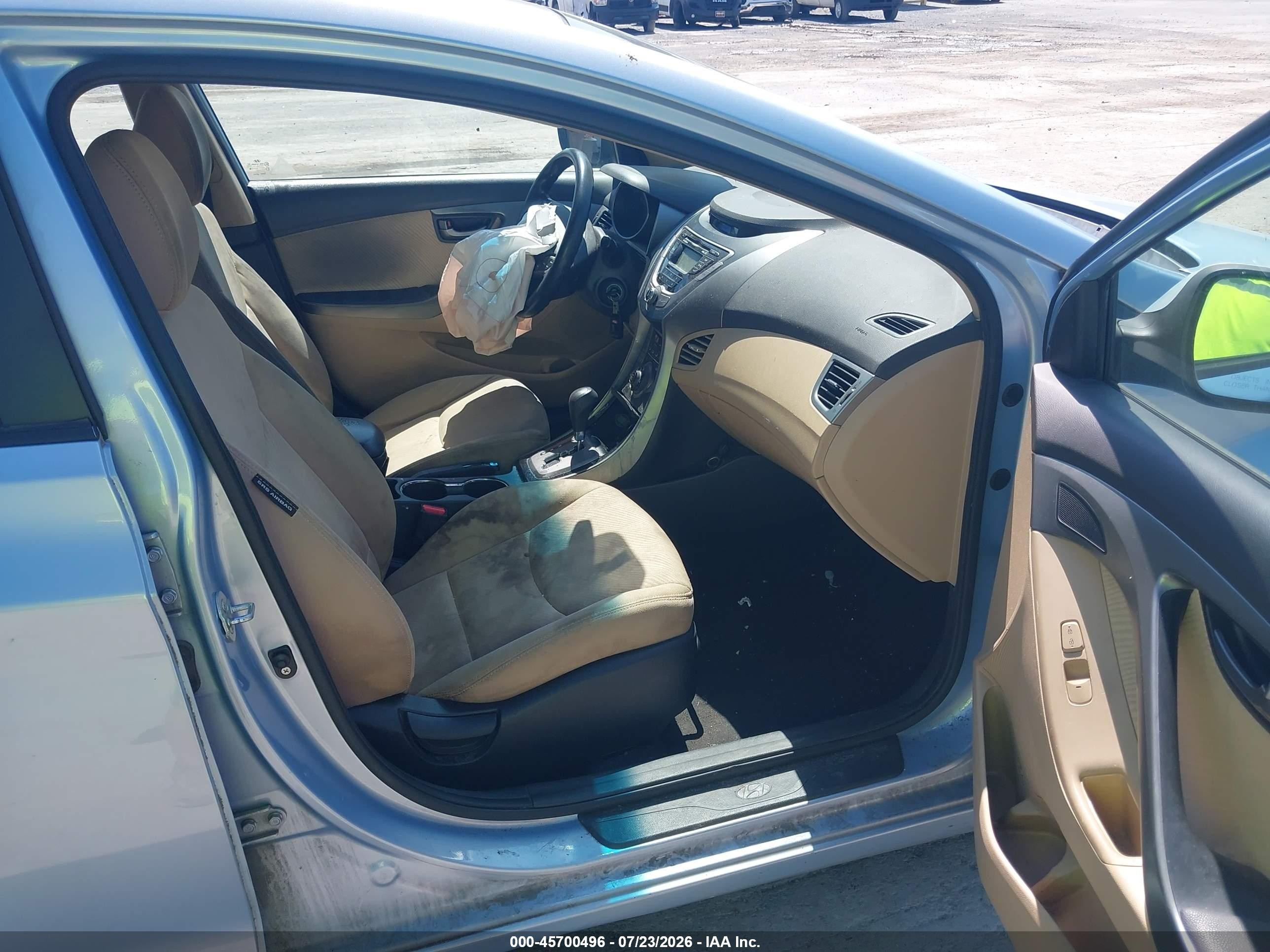 2013 Hyundai Elantra Gls Light Blue vin: KMHDH4AE6DU548185