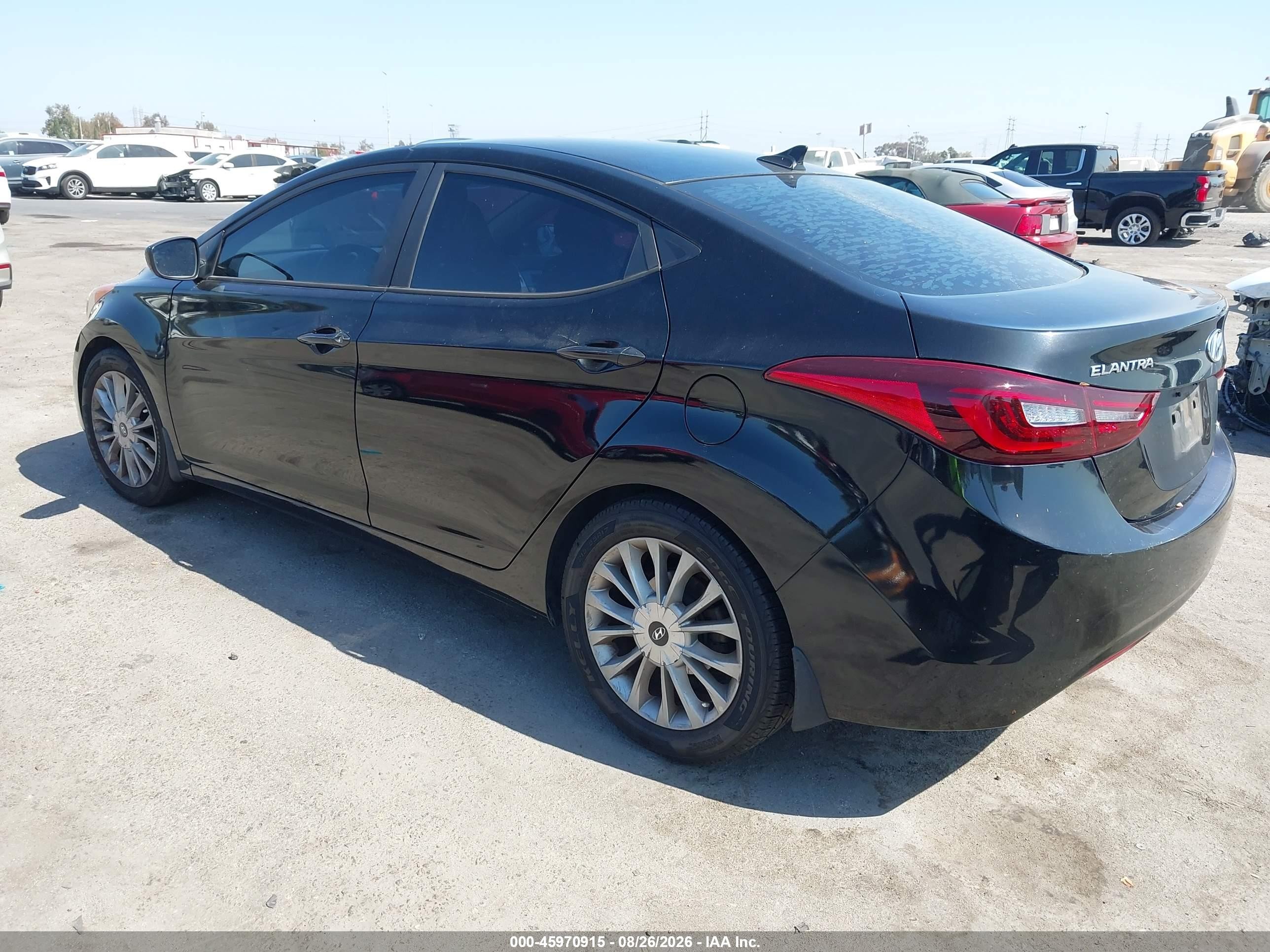 2013 Hyundai Elantra Gls Черный vin: KMHDH4AE6DU556822