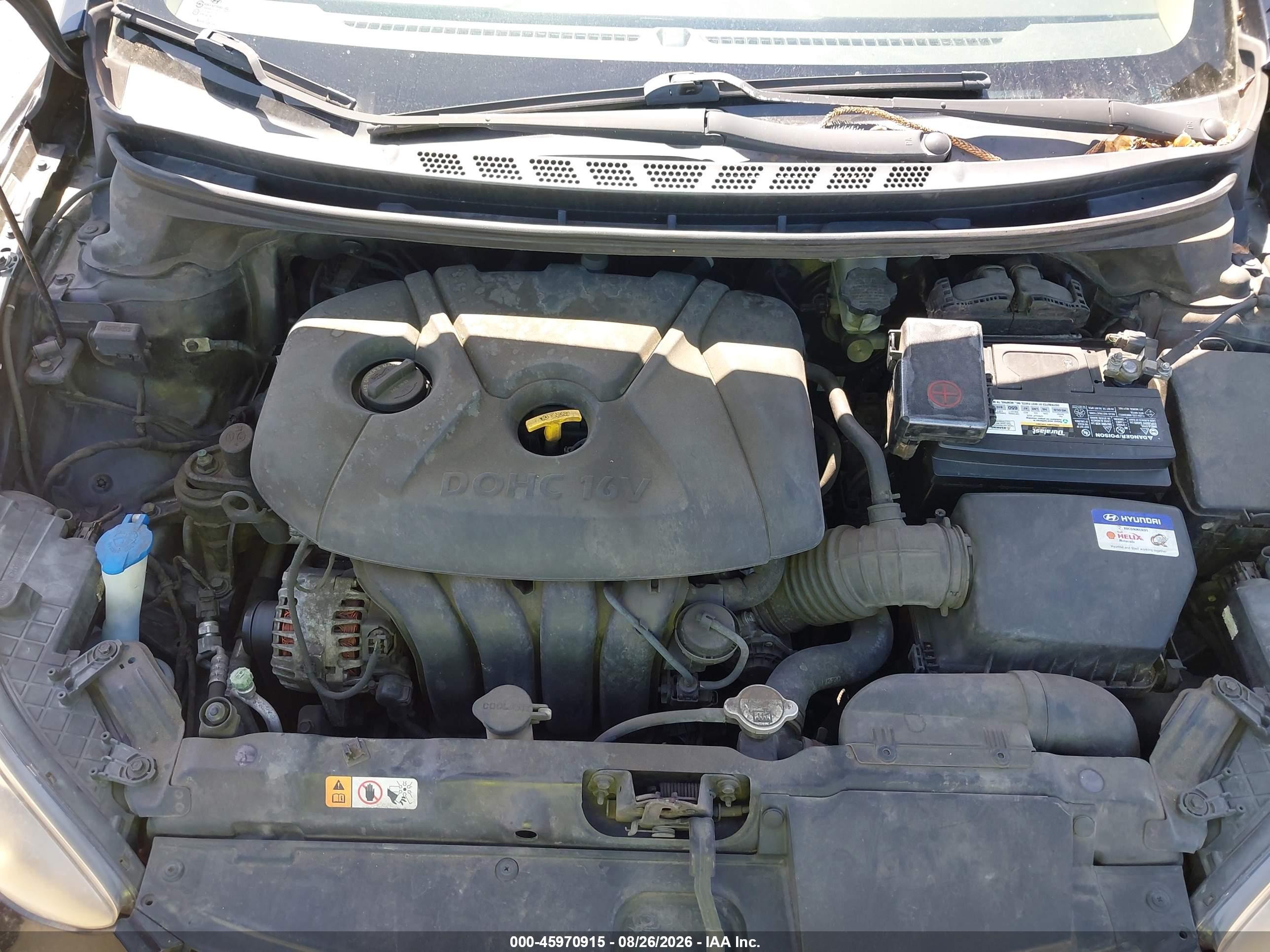 2013 Hyundai Elantra Gls Черный vin: KMHDH4AE6DU556822
