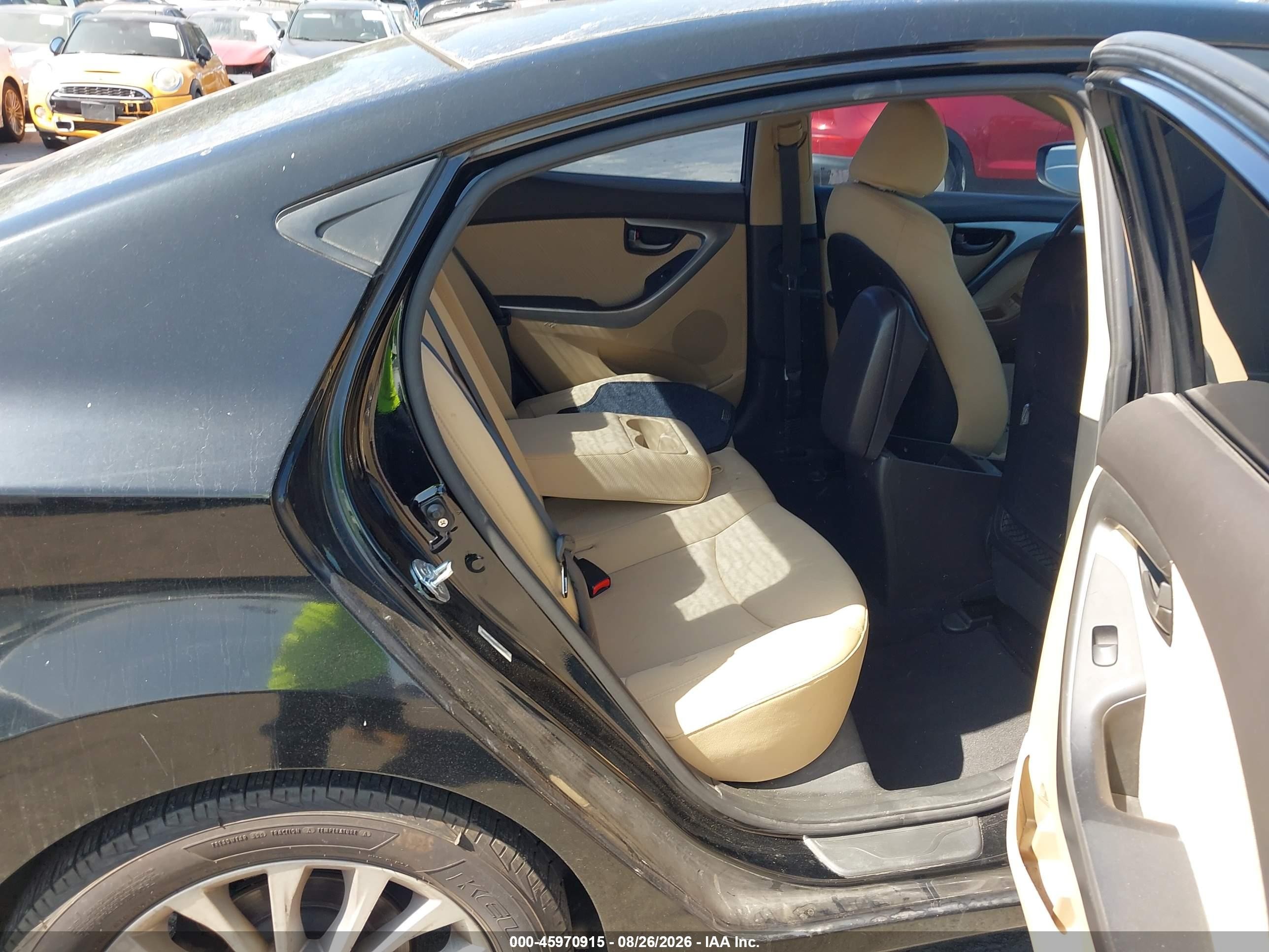 2013 Hyundai Elantra Gls Черный vin: KMHDH4AE6DU556822