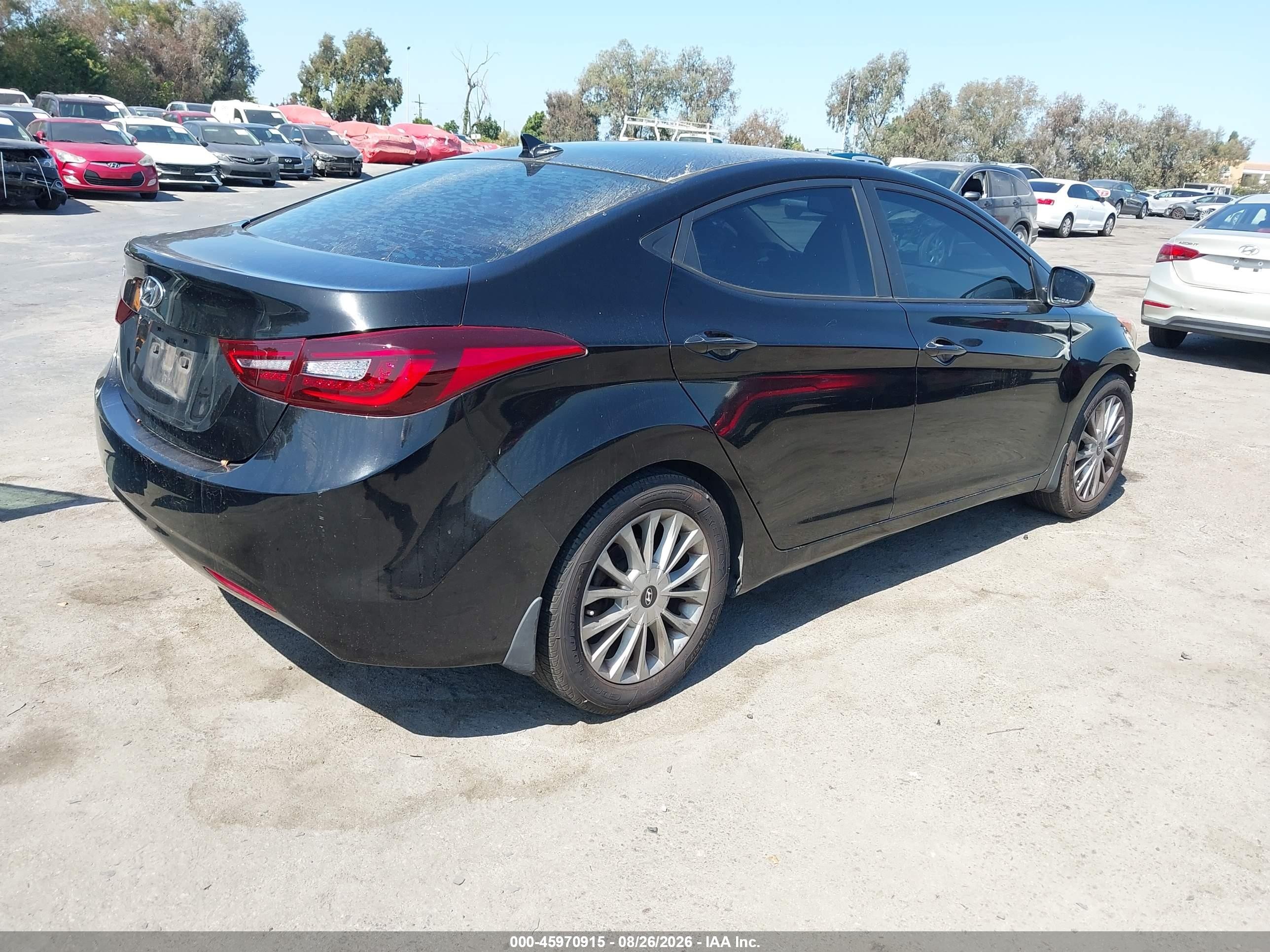 2013 Hyundai Elantra Gls Черный vin: KMHDH4AE6DU556822