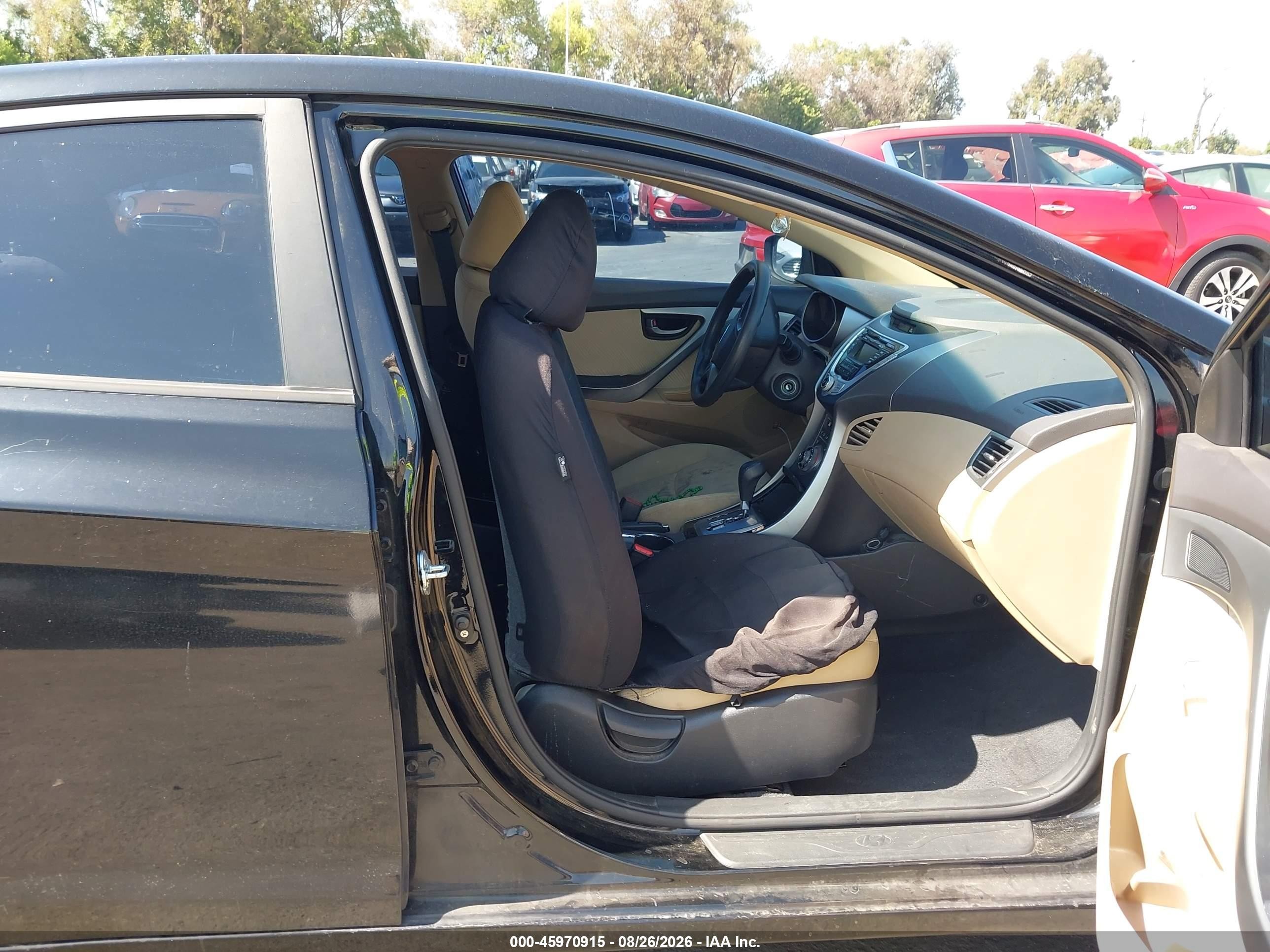 2013 Hyundai Elantra Gls Черный vin: KMHDH4AE6DU556822