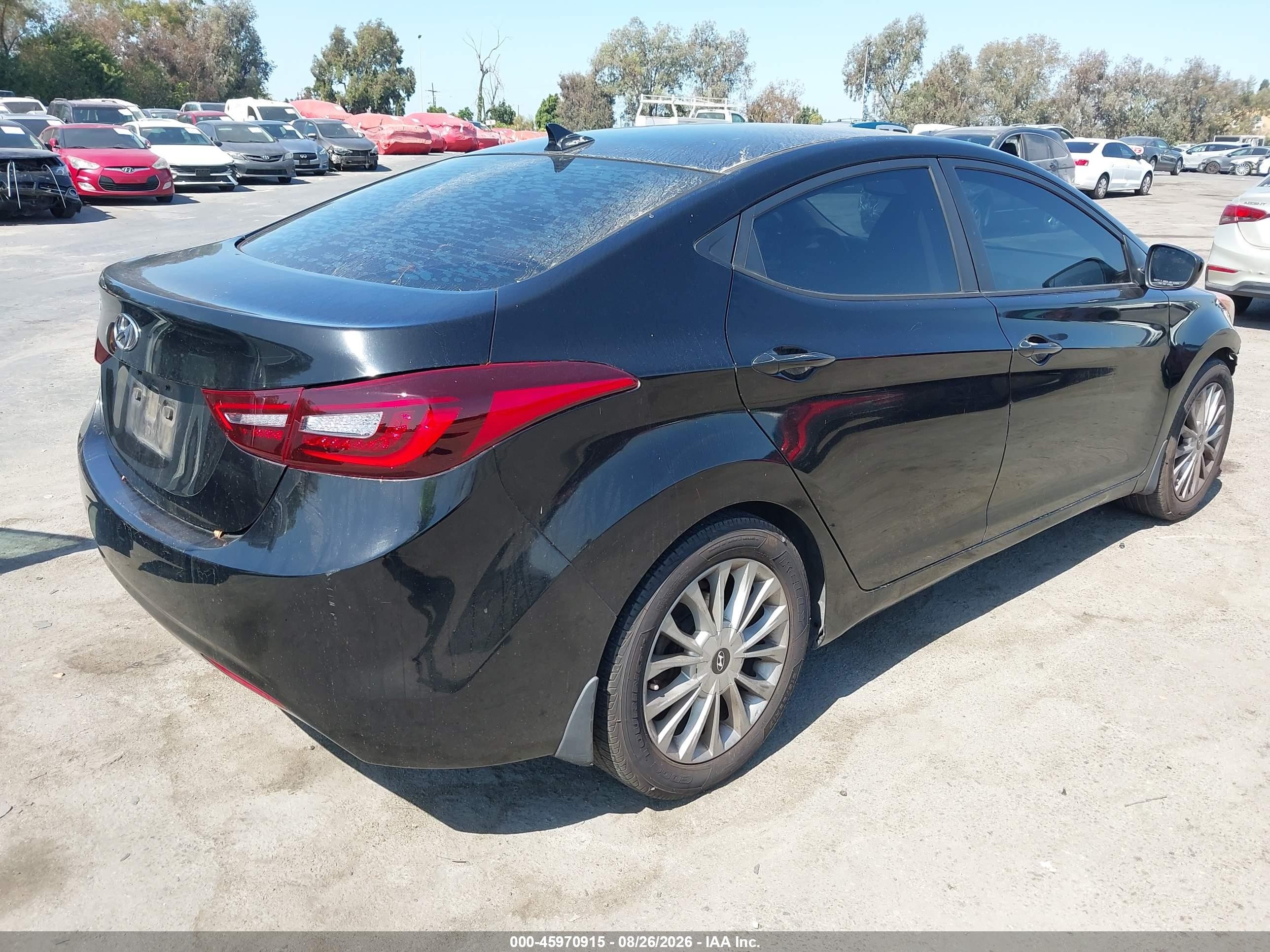 2013 Hyundai Elantra Gls Черный vin: KMHDH4AE6DU556822