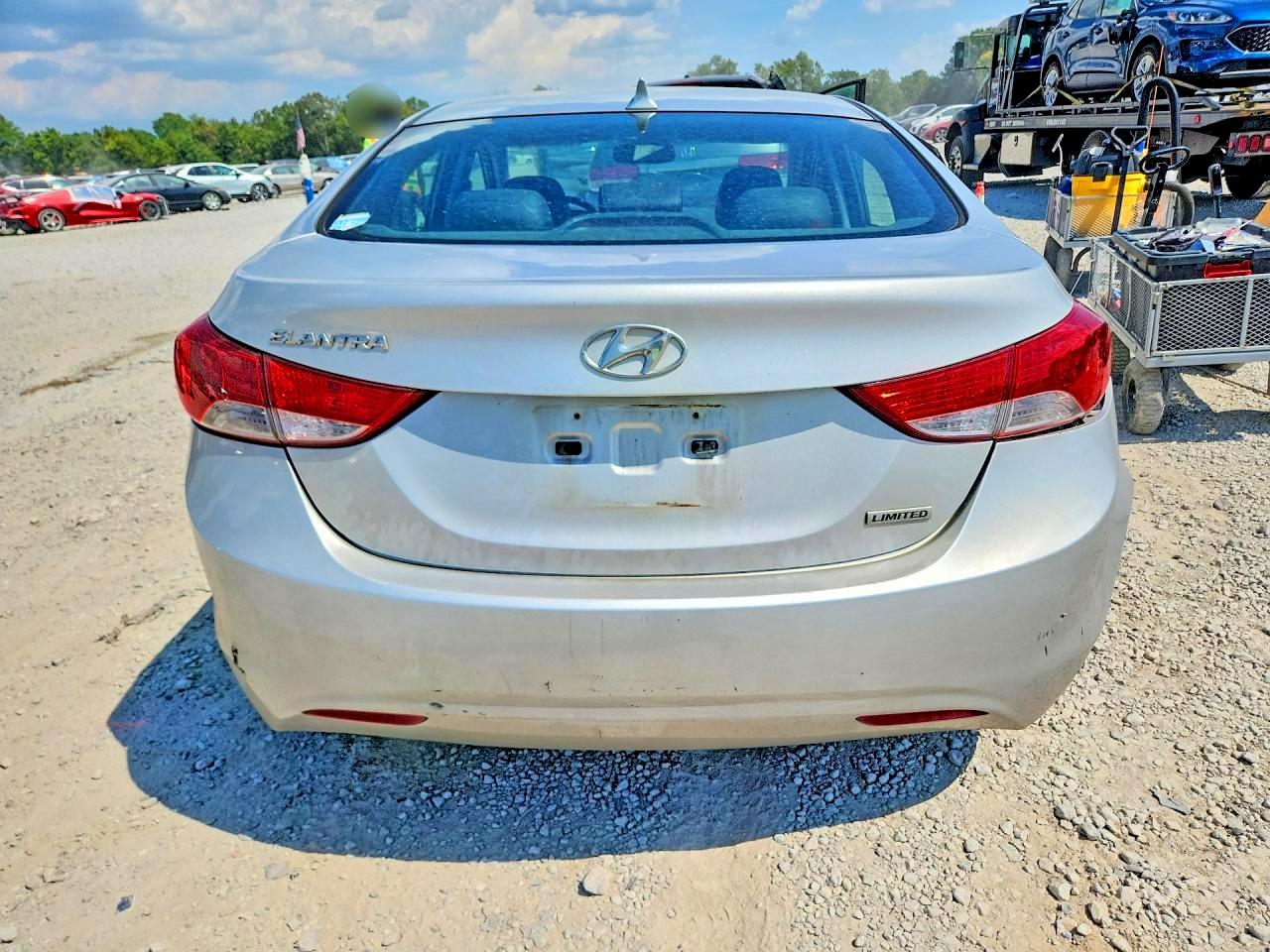 2013 Hyundai Elantra Limited Gray vin: KMHDH4AE6DU580151