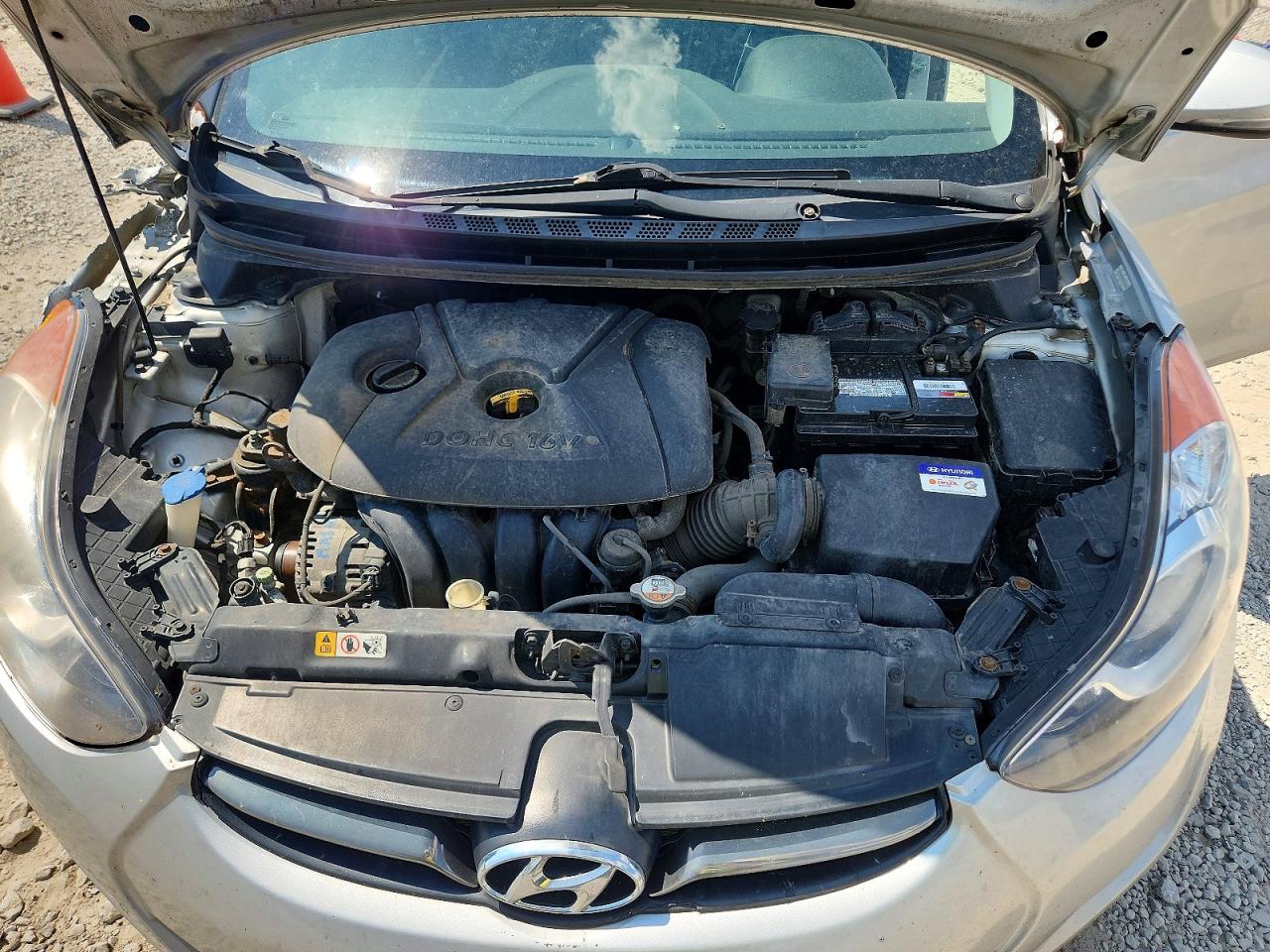 2013 Hyundai Elantra Limited Gray vin: KMHDH4AE6DU580151
