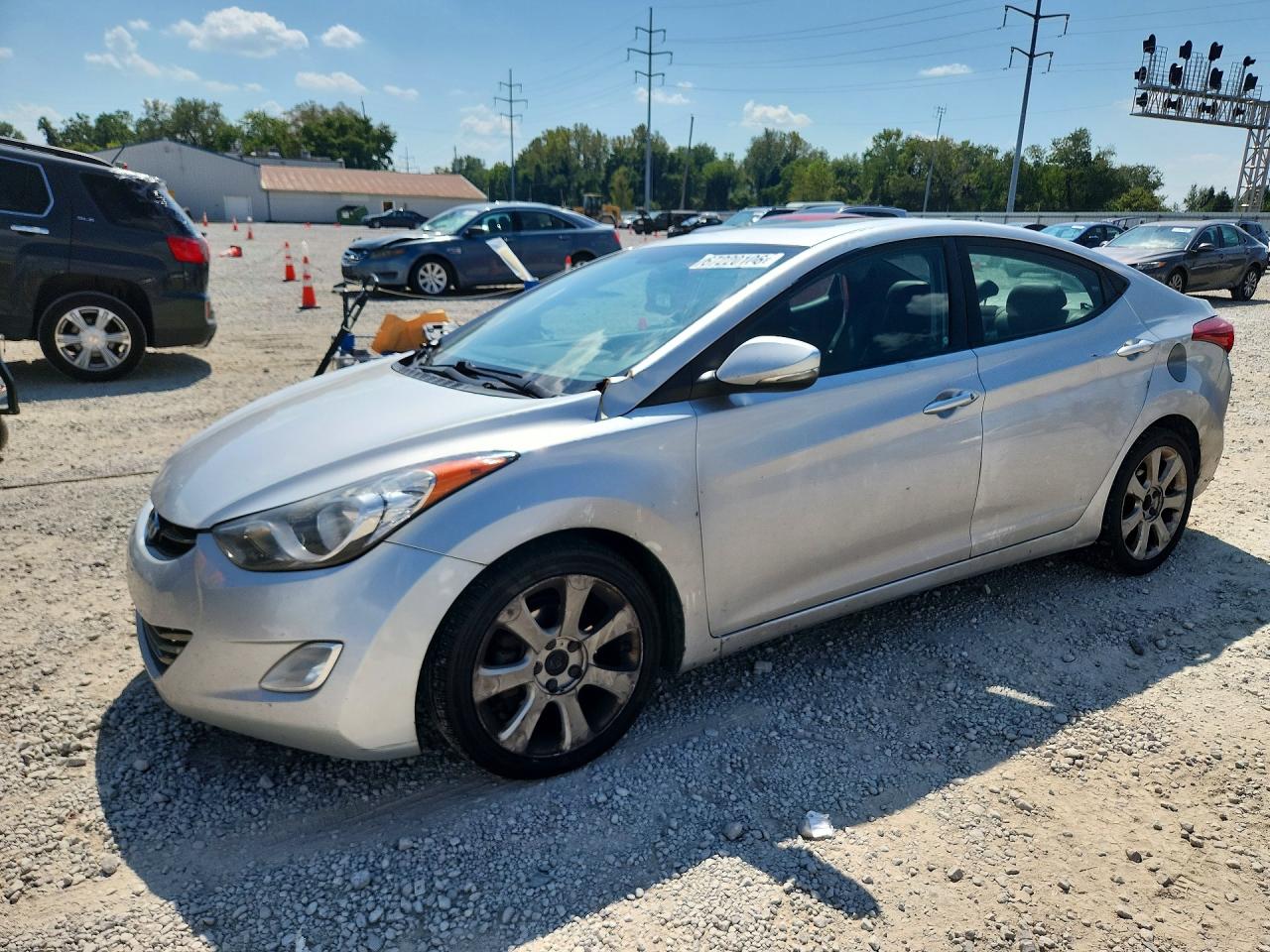 2013 Hyundai Elantra Limited Gray vin: KMHDH4AE6DU580151